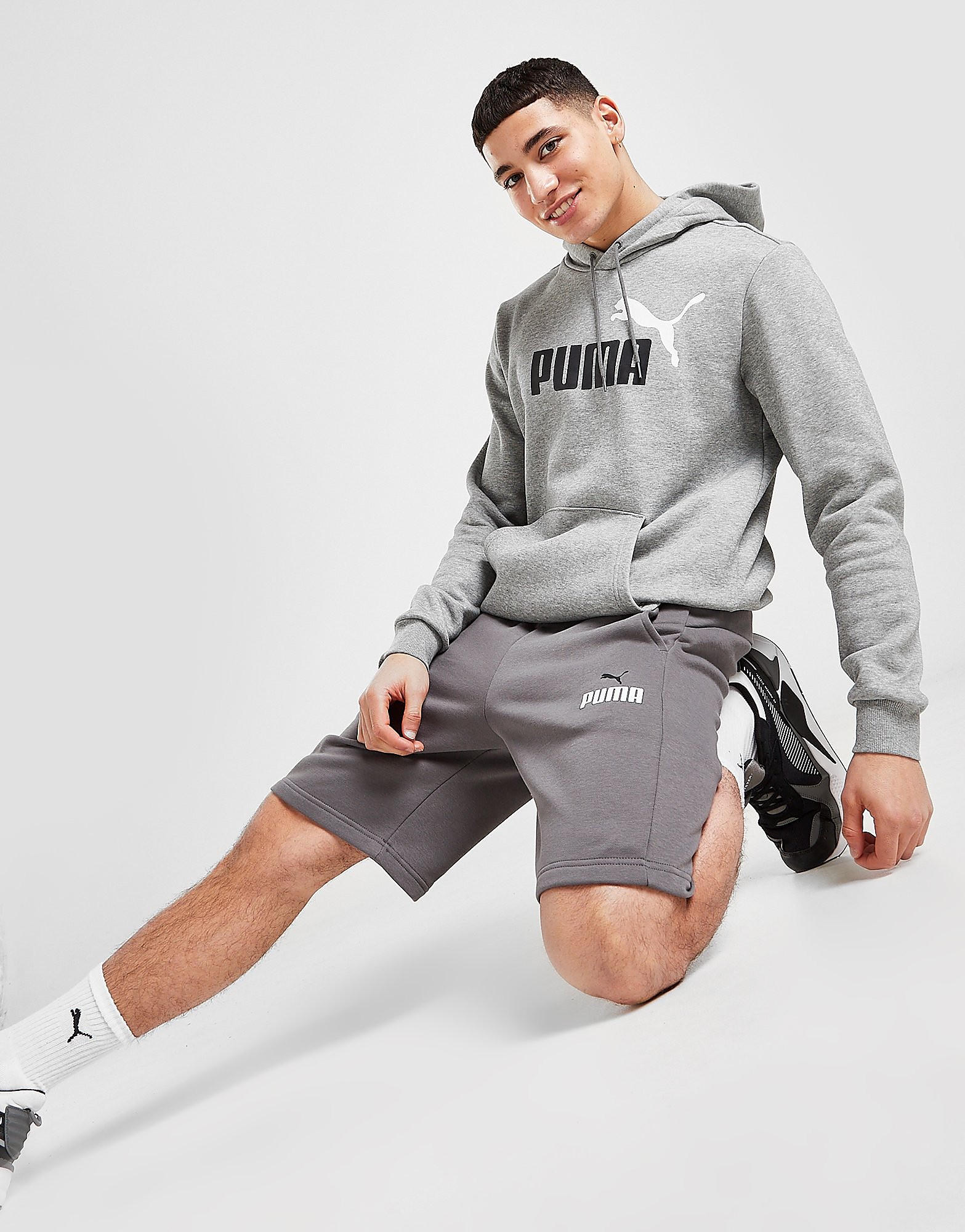 

Puma Logo Shorts - Grey - Mens, Grey