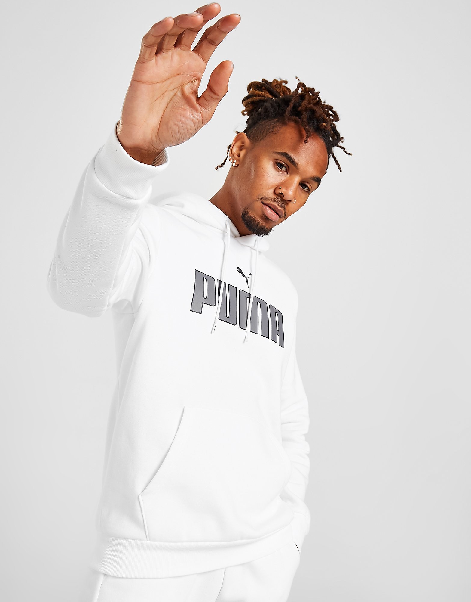 

Puma Core Large Logo Hoodie - Only at JD - White - Mens, White