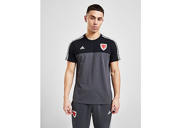 adidas T-Shirt Manches Courtes Pays de Galles 3-Stripes Zippé PRÉCOMMANDE