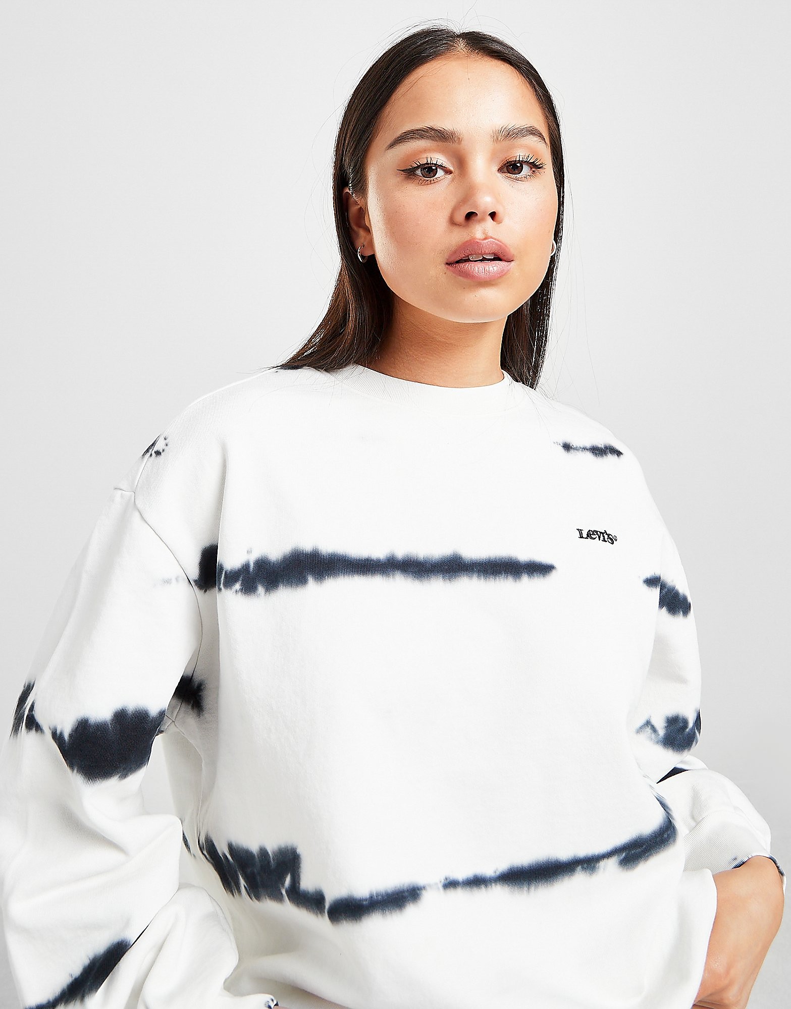 

Levis Tie Dye Stripe Sweatshirt - White - Womens, White