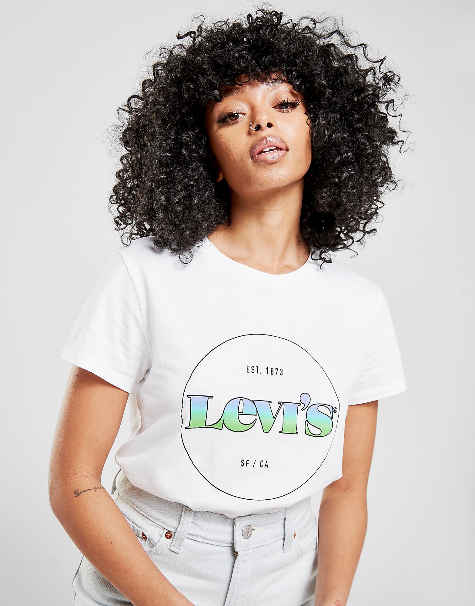 

Levis Fade Logo T-Shirt - White - Womens, White