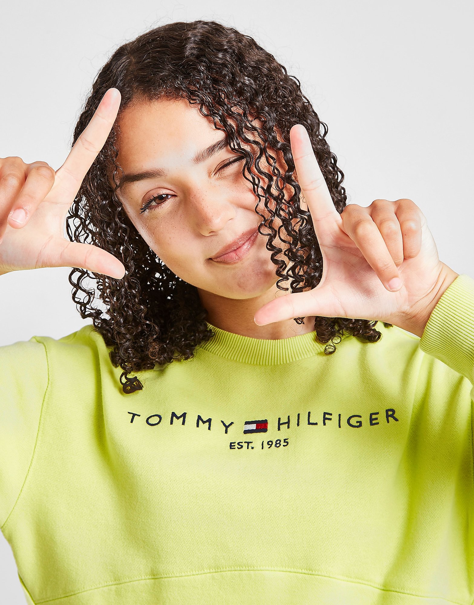 

Tommy Hilfiger Girls' Essential Sweatshirt Junior - Green - Kids, Green