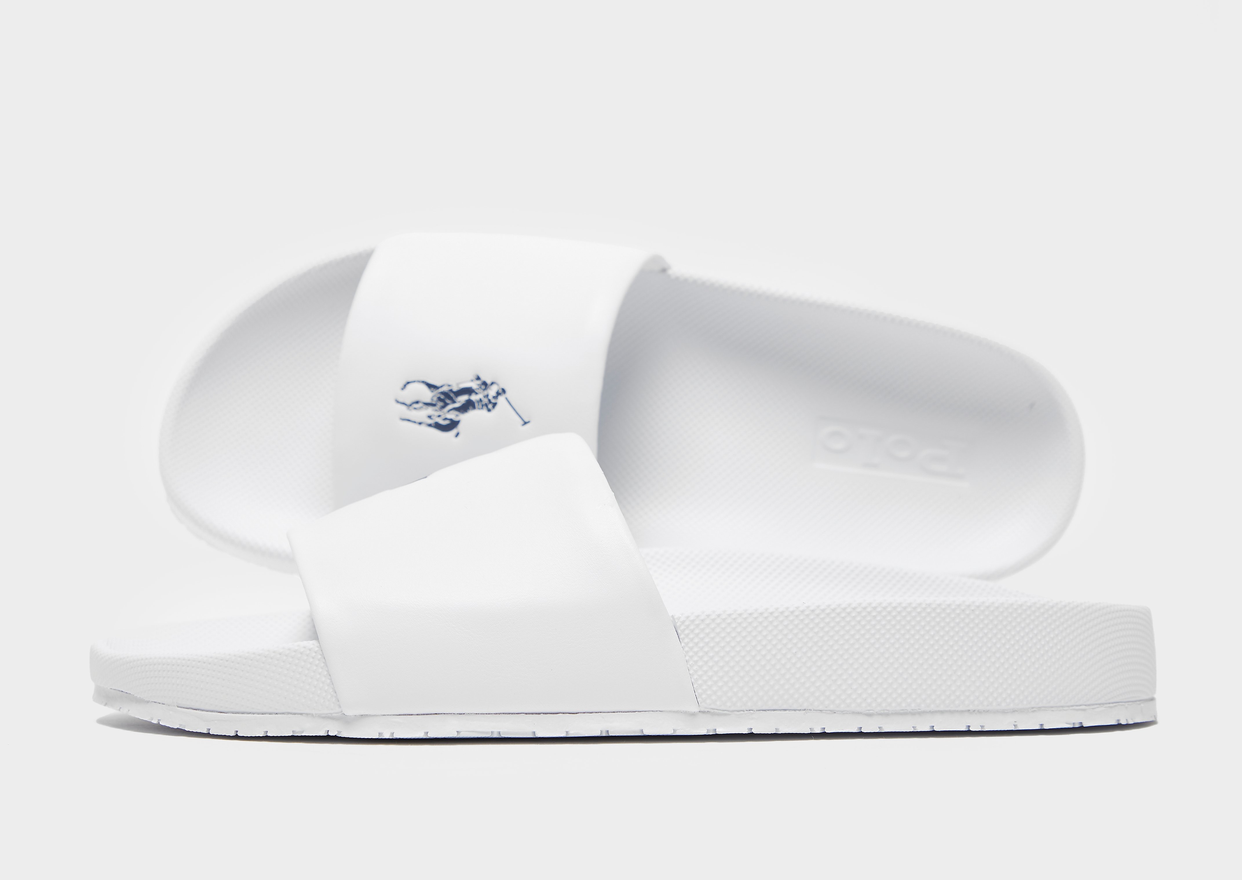 

Polo Ralph Lauren Cayson Slides - White - Womens, White