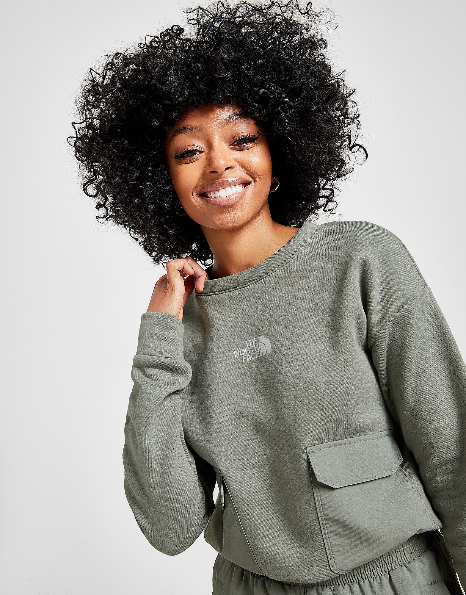 

The North Face Cargo Crew Sweatshirt - Only at JD - Green - Womens, Green