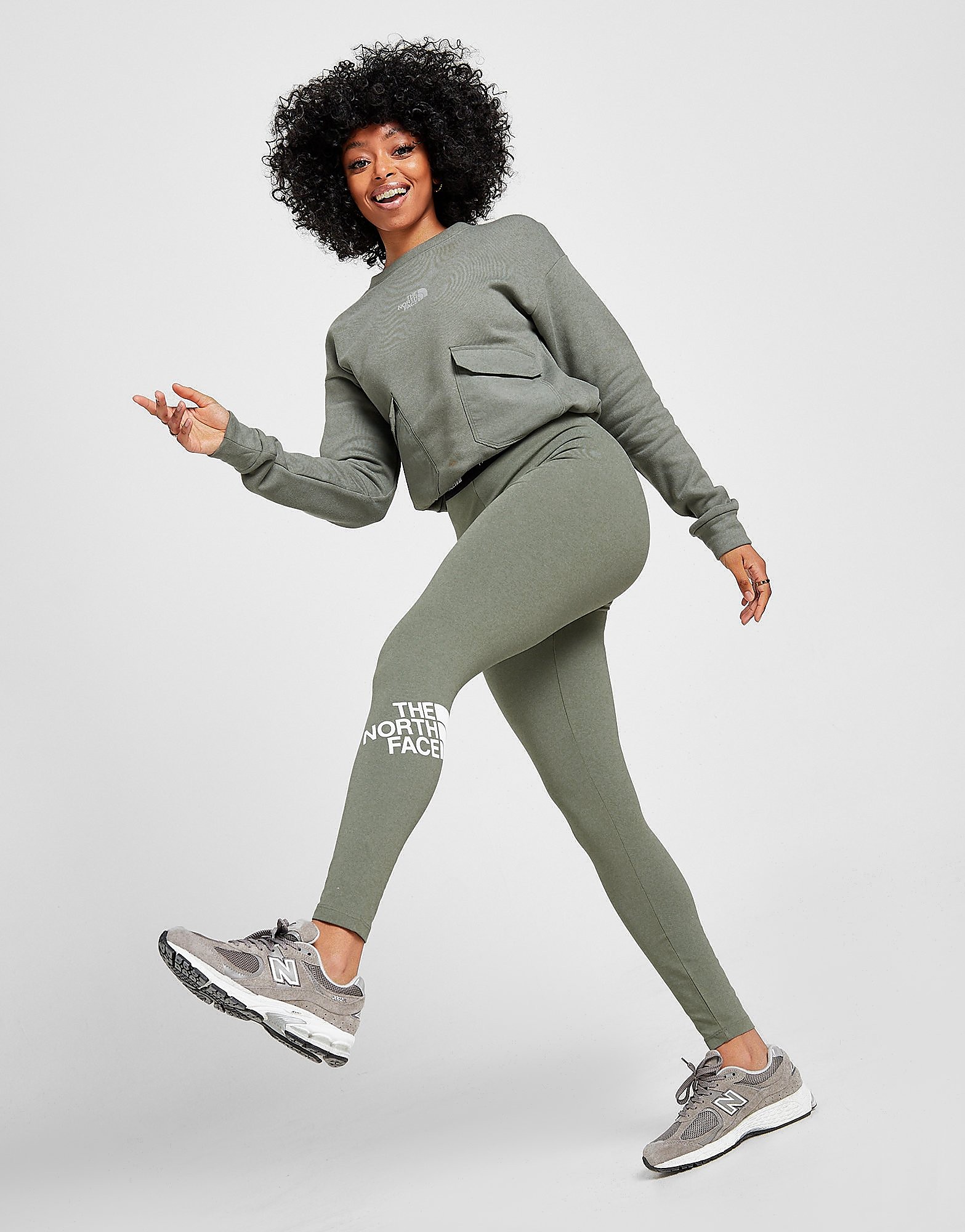 

The North Face Tape Waist Leggings - Green - Womens, Green