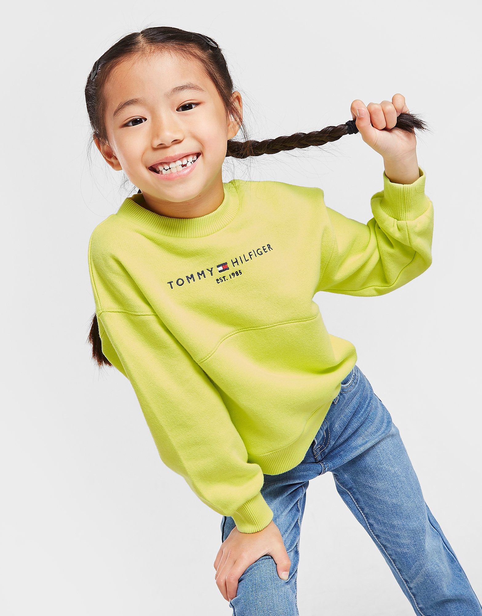 

Tommy Hilfiger Girls' Essential Crew Sweatshirt Children - Green - Kids, Green