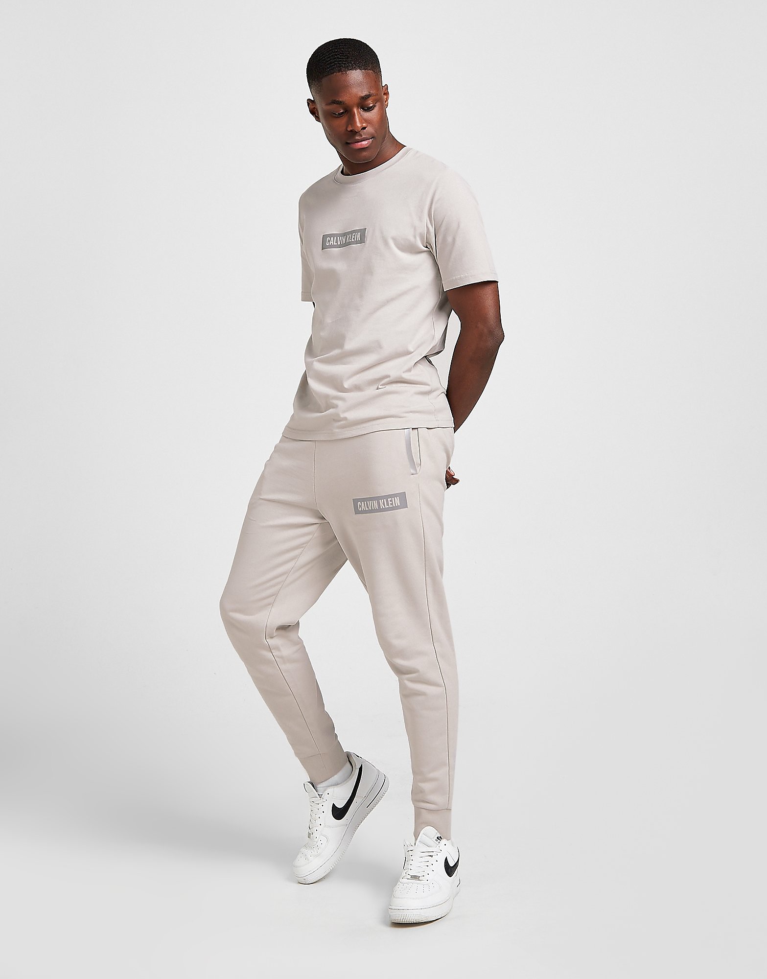 

Calvin Klein Box Logo Joggers - Brown - Mens, Brown