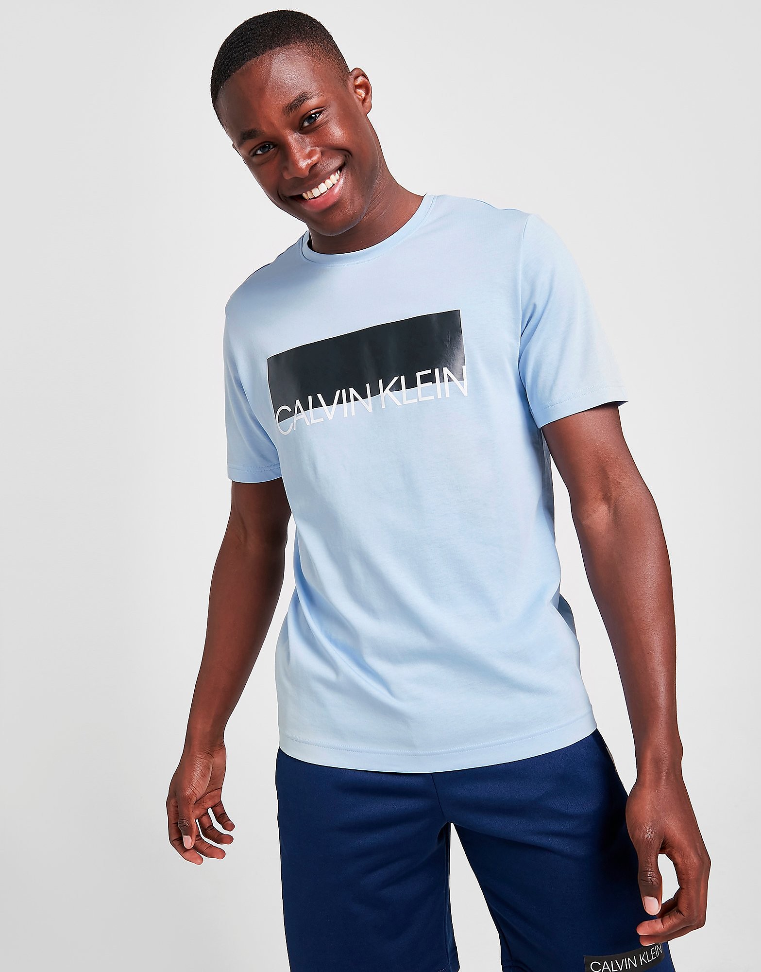 

Calvin Klein Off Box Large Logo T-Shirt - Blue - Mens, Blue