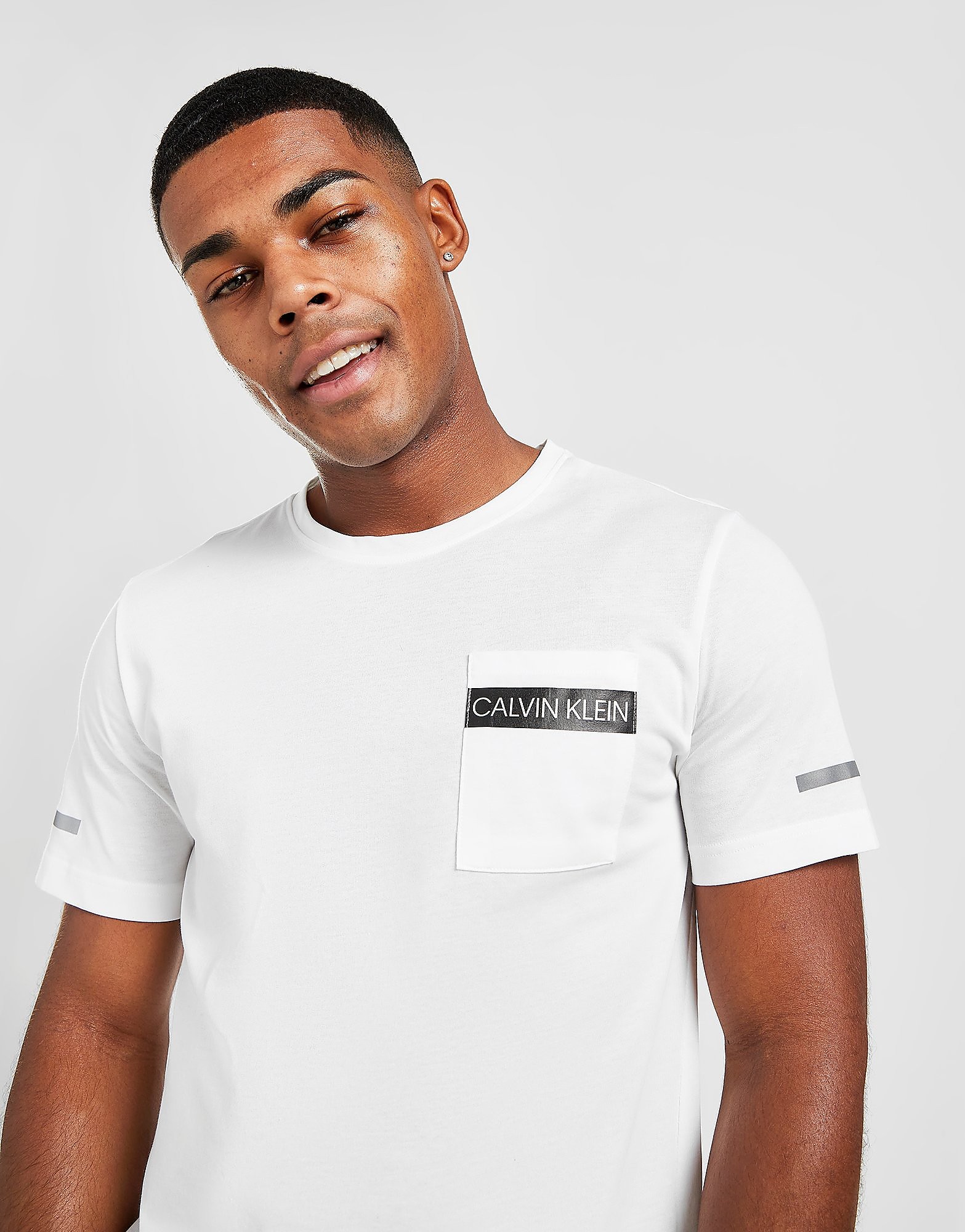 Calvin Klein Box Pocket T-Shirt - White - Mens, White