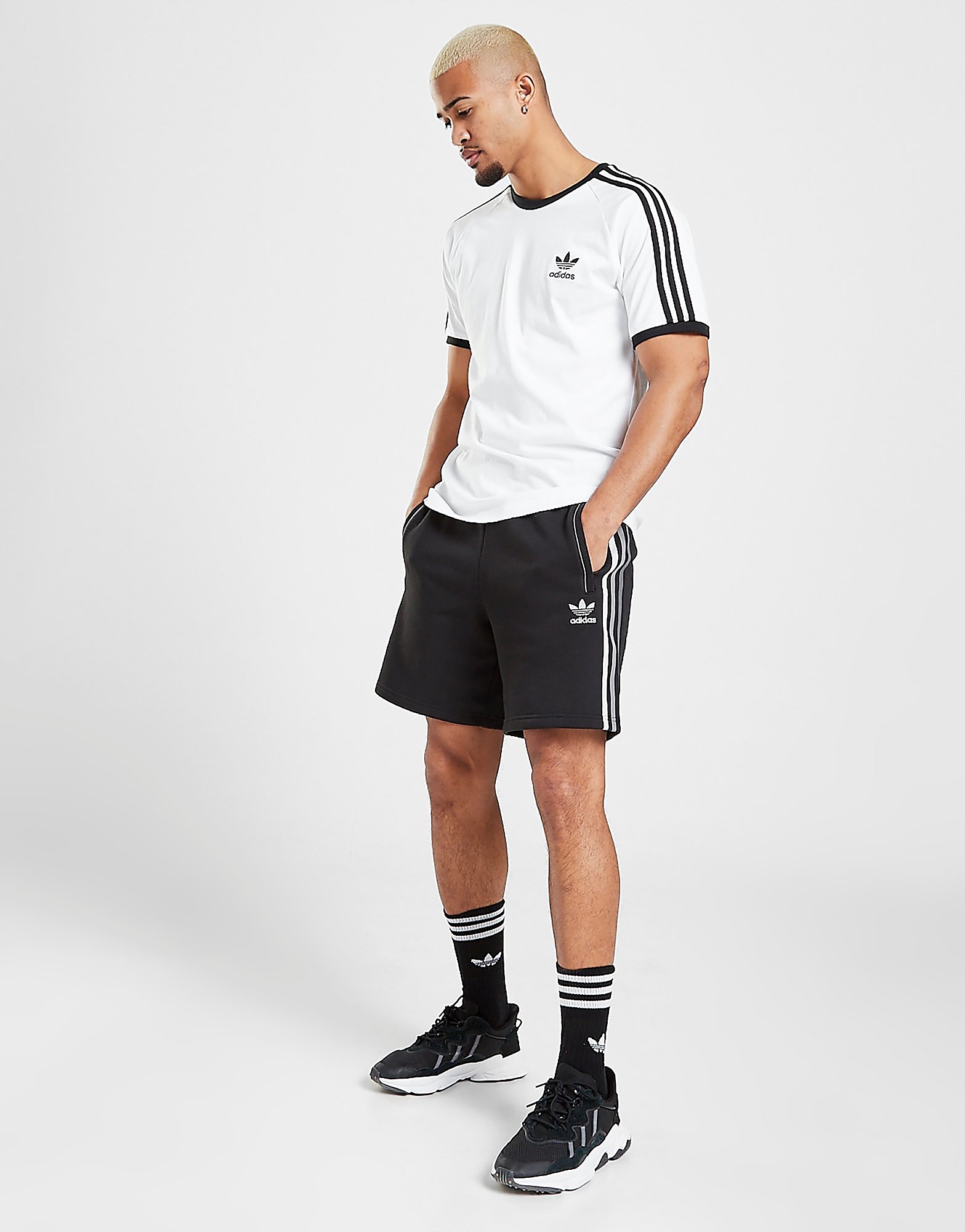 

adidas Originals Tristripe Shorts - Only at JD - Black - Mens, Black