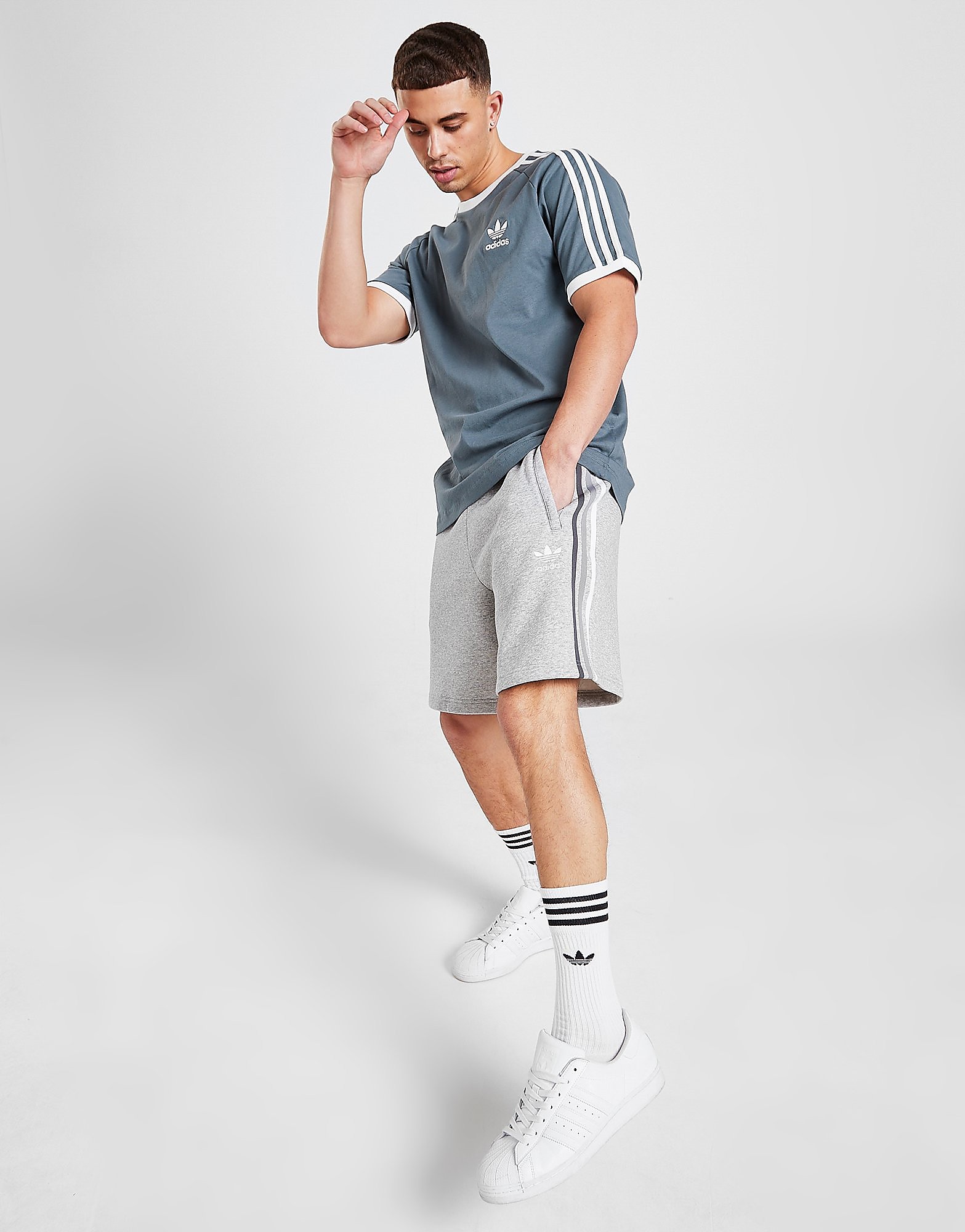 

adidas Originals Tristripe Shorts - Only at JD - Grey - Mens, Grey
