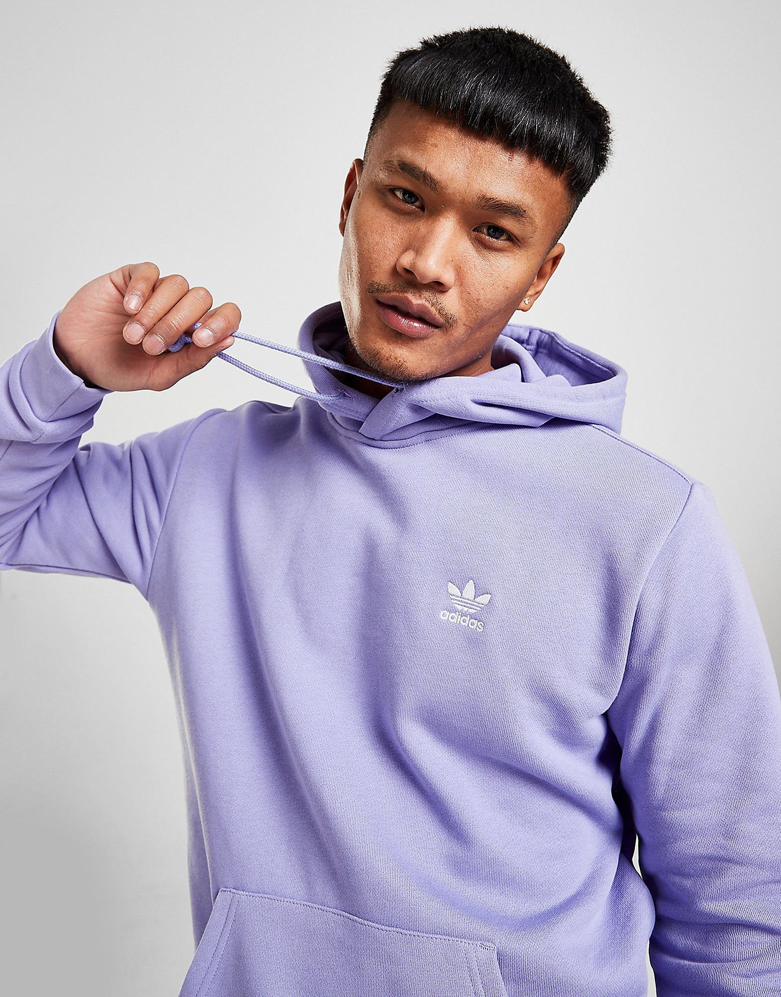 

adidas Originals Trefoil Essential Hoodie - Only at JD - Purple - Mens, Purple