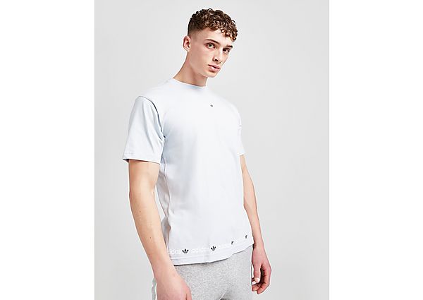 adidas Originals T-shirt Linear Logo Repeat Short Sleeve - Halo Blue / Crew Navy, Halo Blue / Crew N