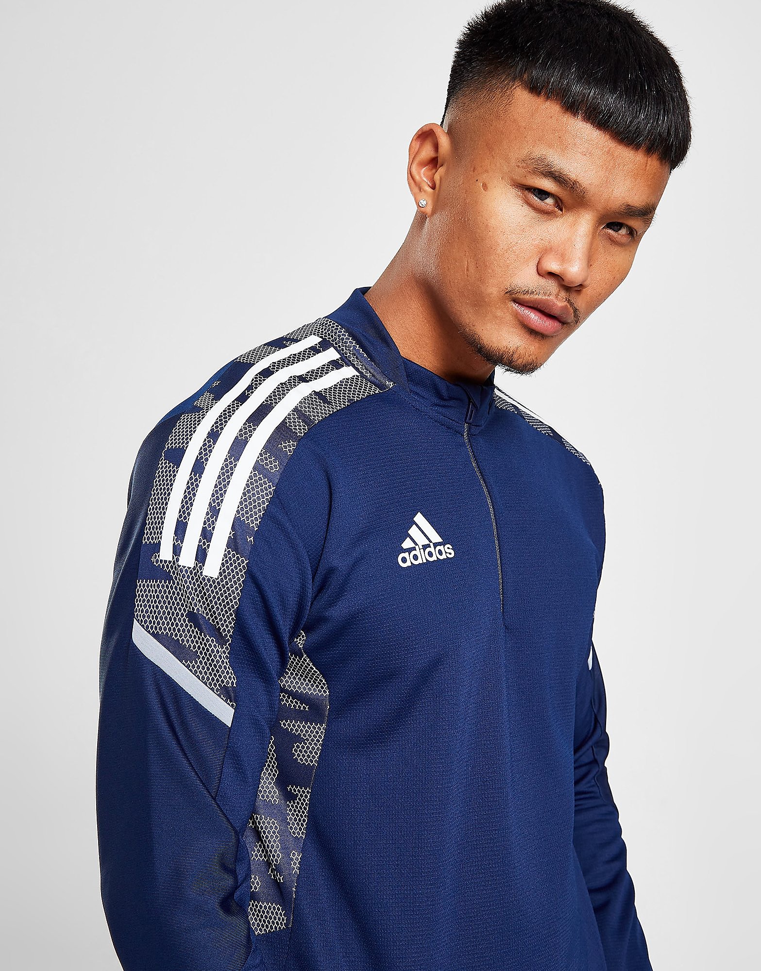 

adidas Condivo 1/4 Zip Track Top - Blue - Mens, Blue