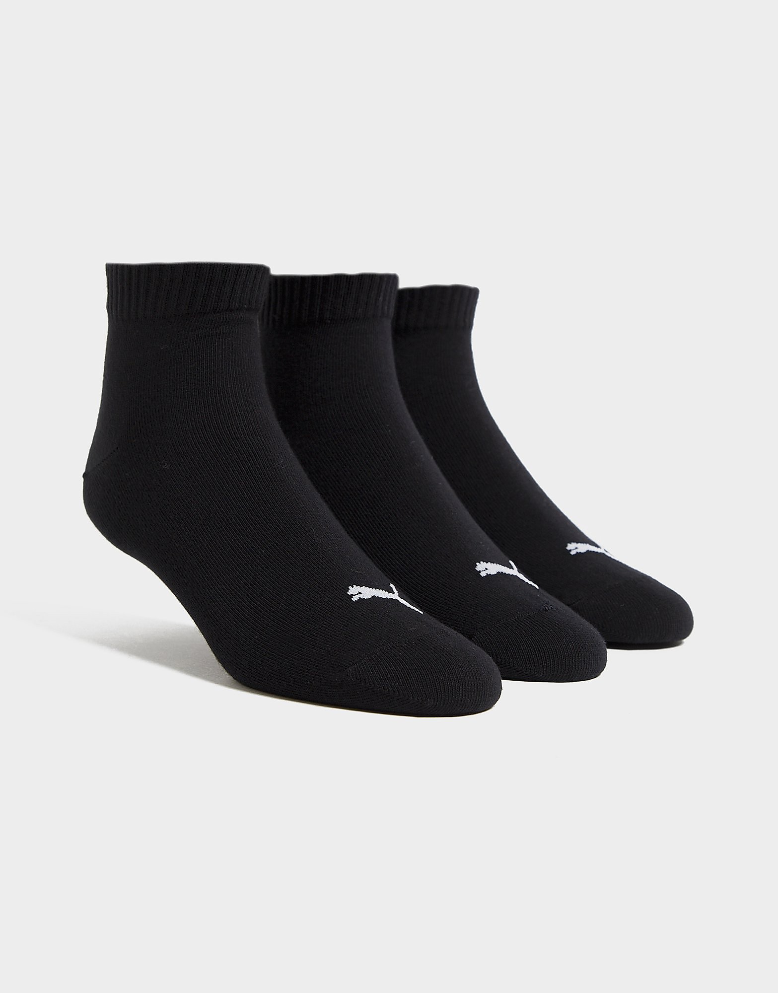 

Puma 3 Pack 1/4 Socks - Black - Womens, Black