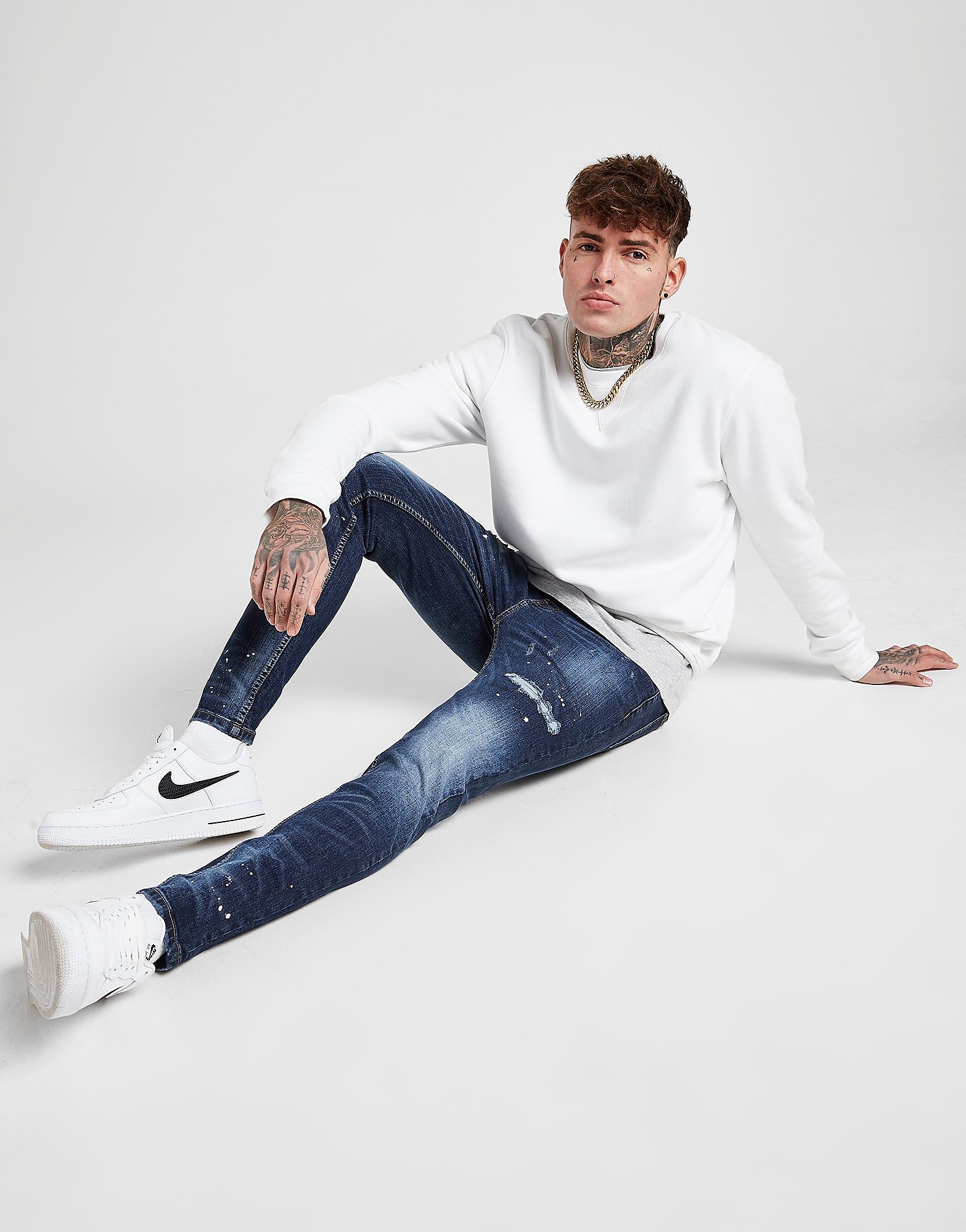 

VALERE Washed Slim Jeans - Only at JD - Blue - Mens, Blue