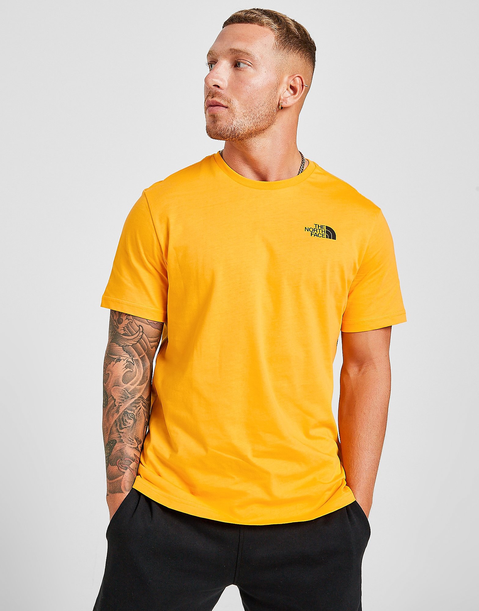 

The North Face Two Line Box T-Shirt - Only at JD - Yellow - Mens, Yellow