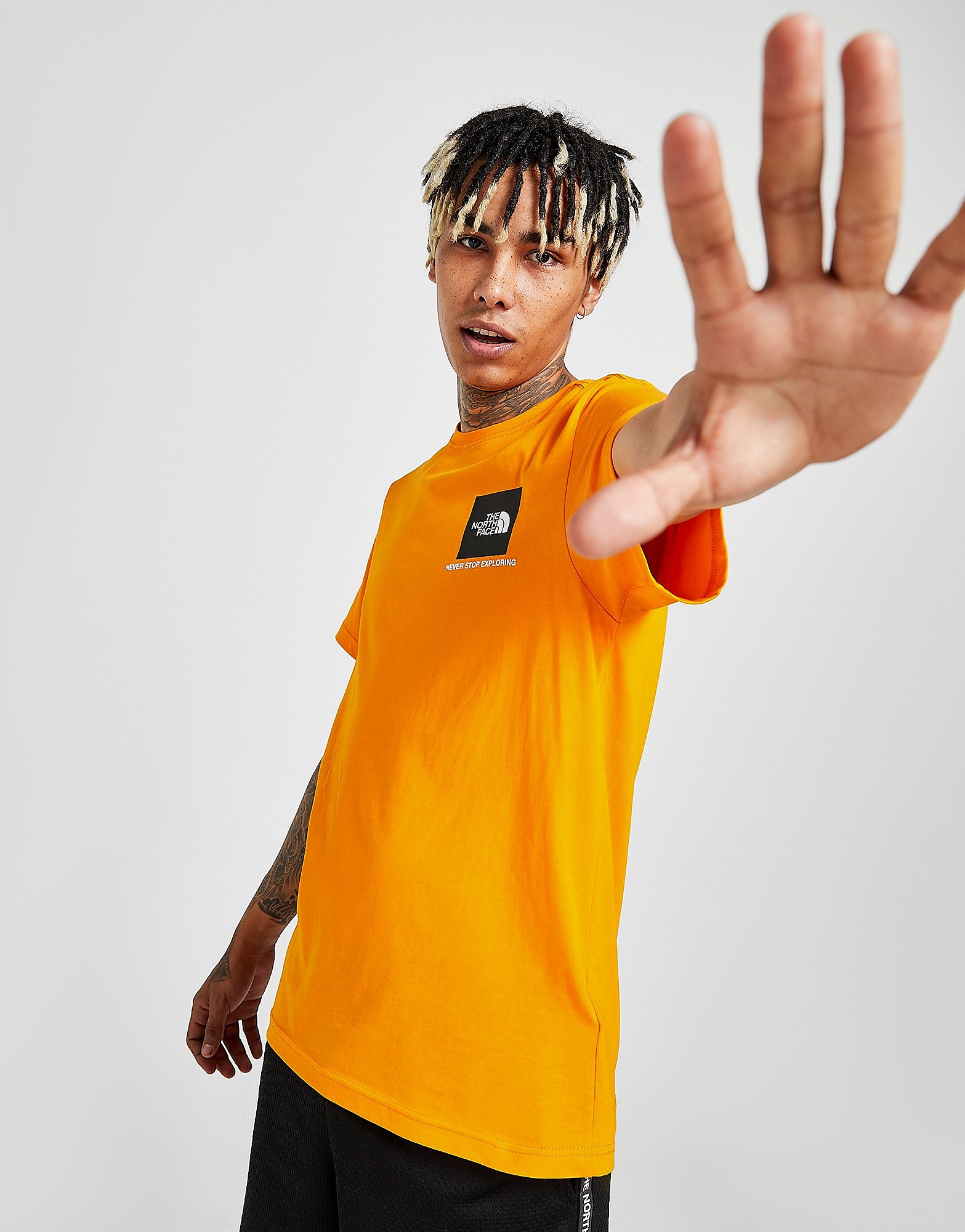The North Face Fine Box T-Shirt - Only at JD - Orange - Mens, Orange