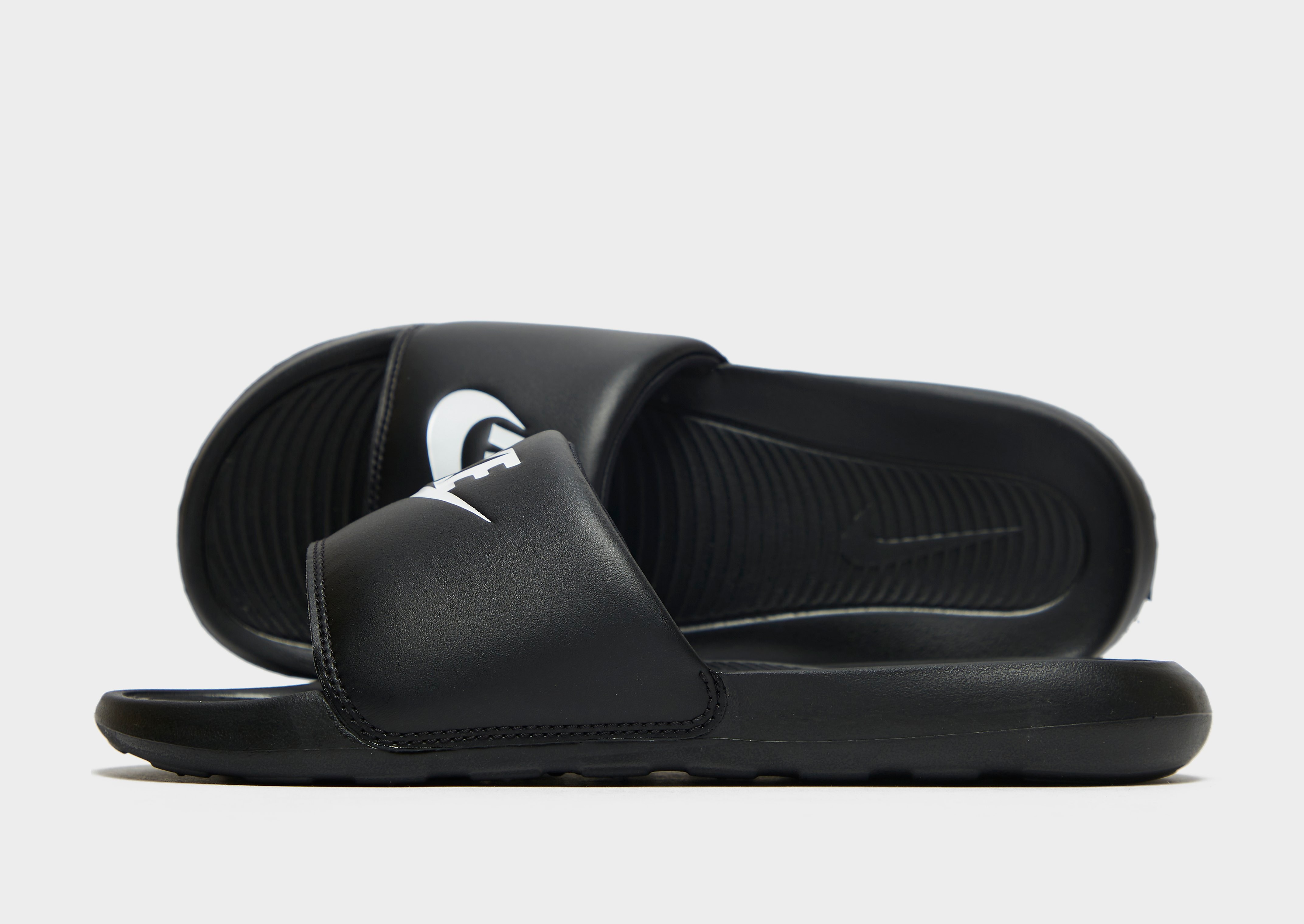 

Nike Victori One Slides Women's - Black/Black/White, Black/Black/White