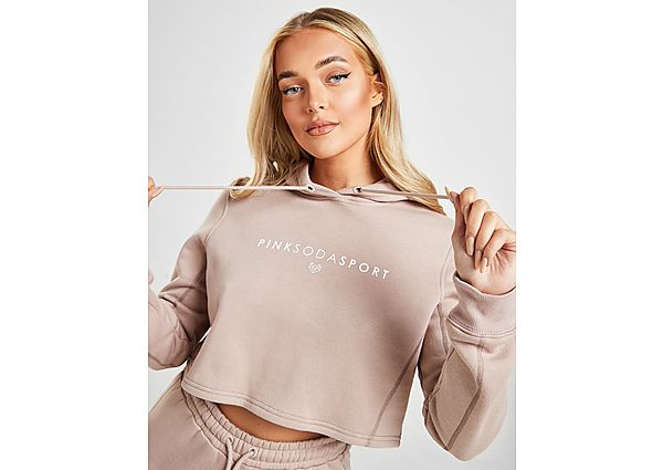 Pink Soda Sport Sweat à Capuche Crop Contour Stitch Femme
