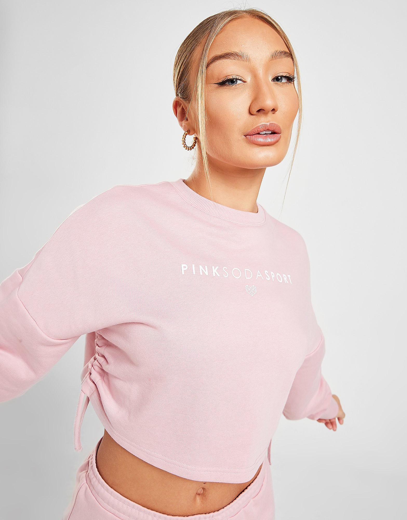 

Pink Soda Sport Ruched Crew Sweatshirt - Pink - Womens, Pink