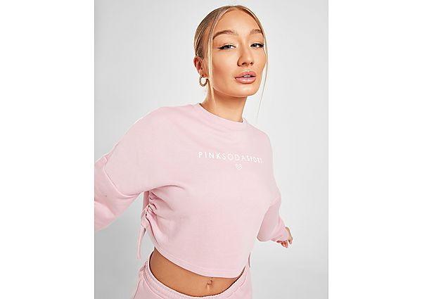 Pink Soda Sport Sweatshirt Ruched Crew Femme