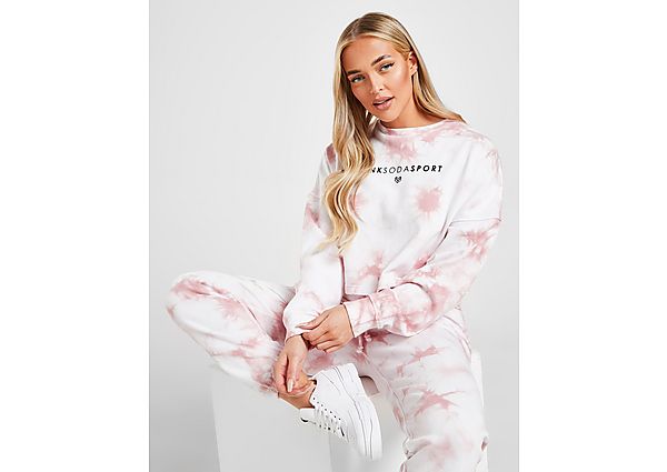 Pink Soda Sport Sweatshirt Dye Crop Crew Femme
