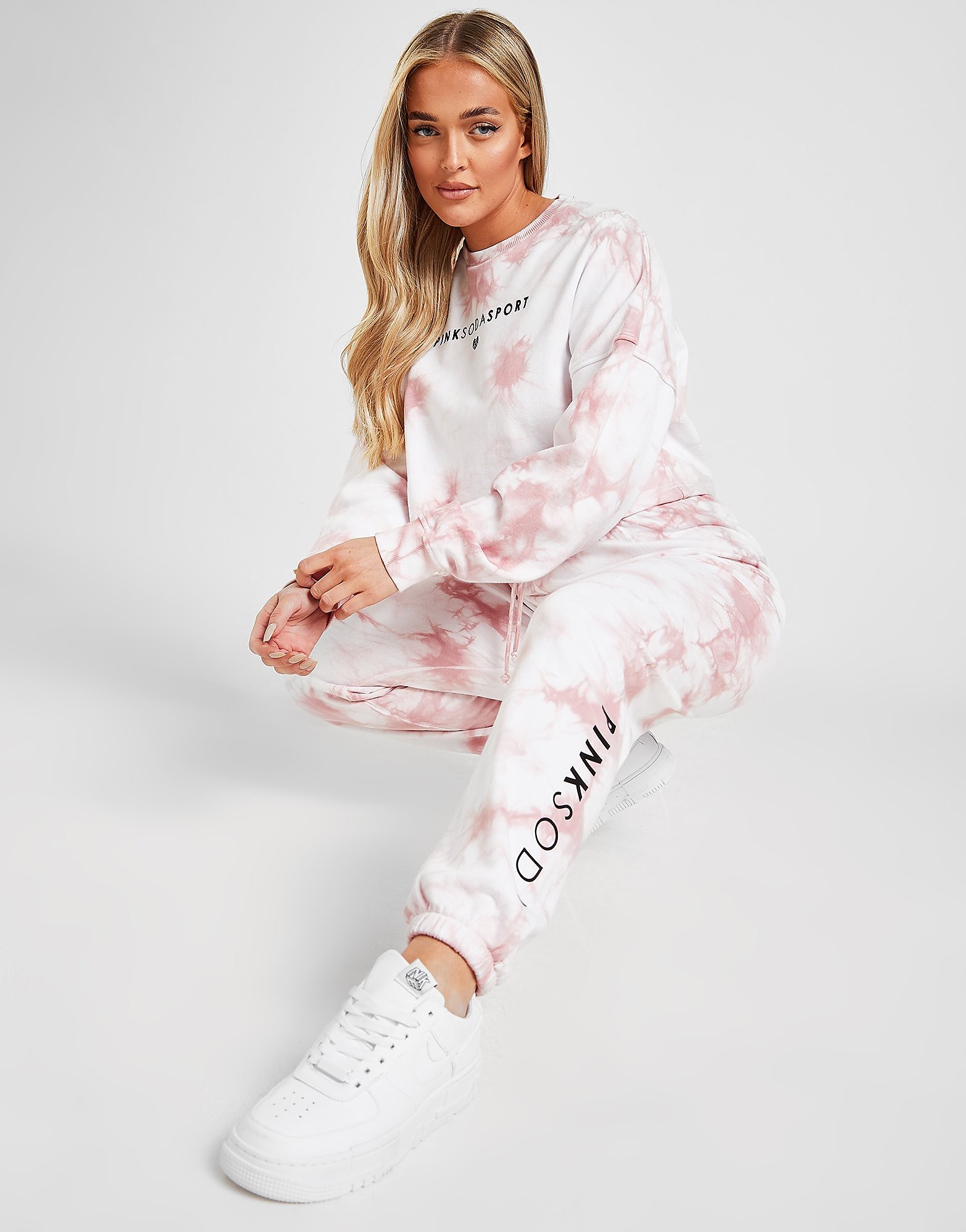 

Pink Soda Sport Tie Dye Joggers - Pink/White - Womens, Pink/White