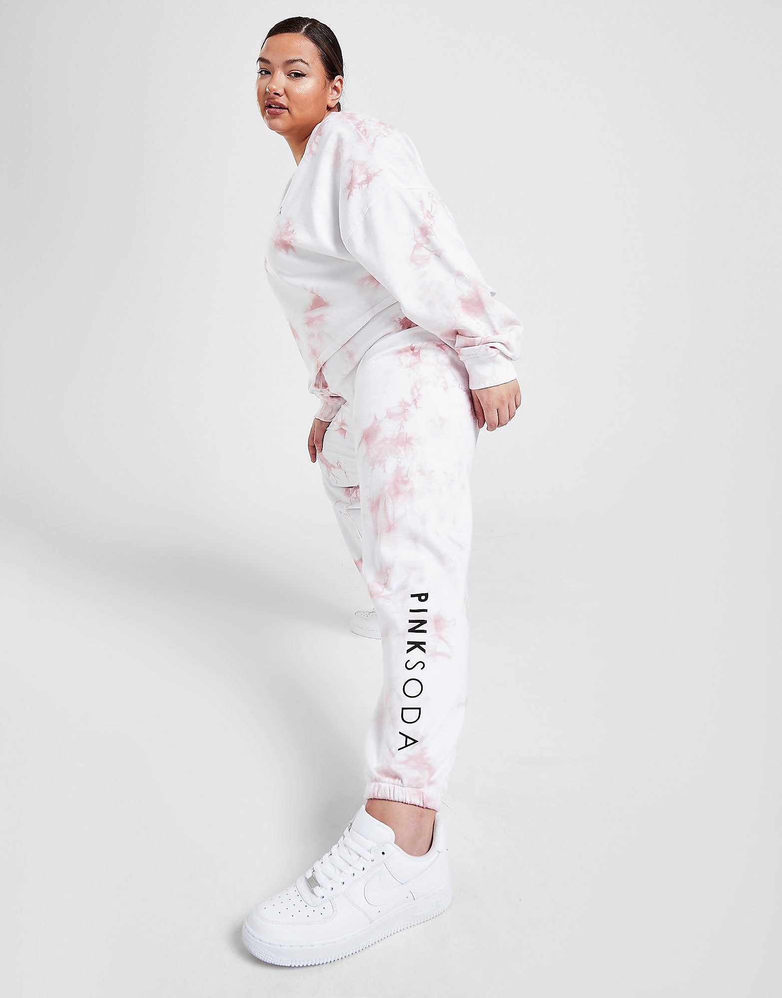 

Pink Soda Sport Plus Size Tie Dye Joggers - Pink - Womens, Pink