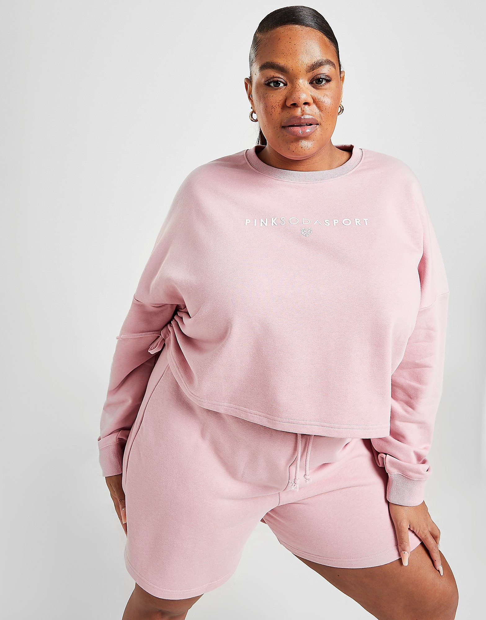 

Pink Soda Sport Ruched Plus Size Crew Sweatshirt - Pink - Womens, Pink