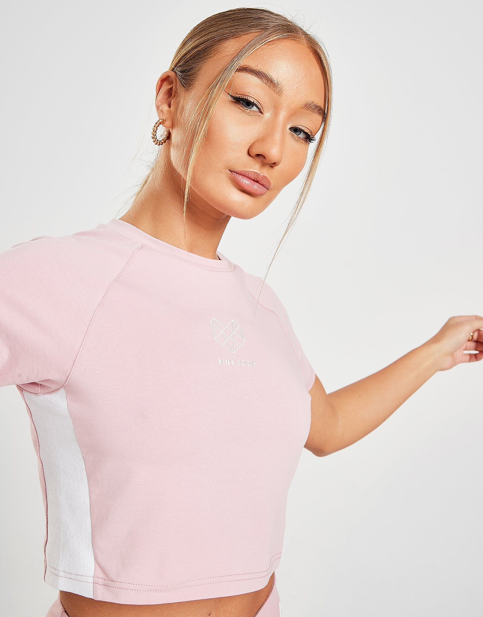 

Pink Soda Sport Rib Crop T-Shirt - Only at JD - Pink - Womens, Pink
