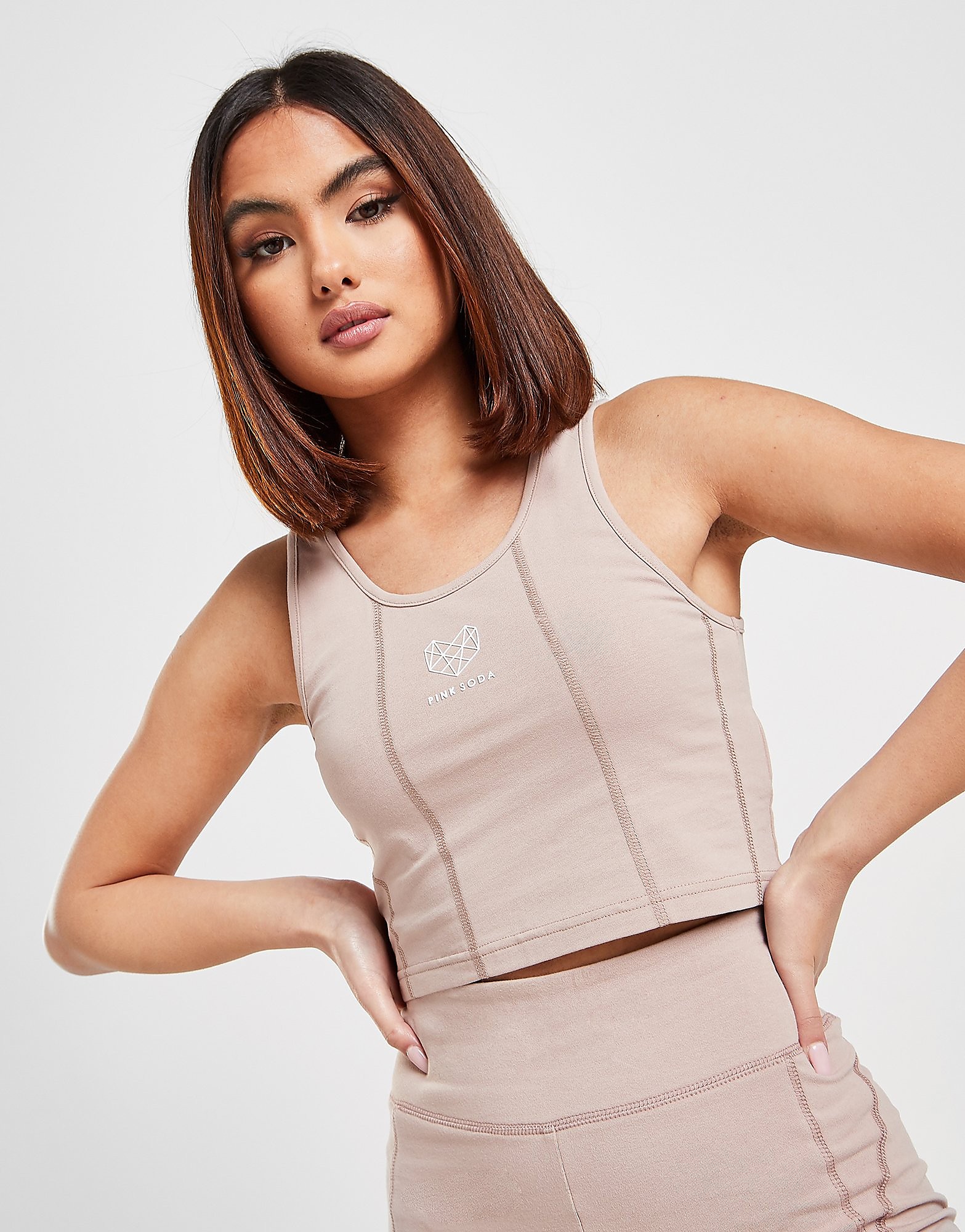 

Pink Soda Sport Stitch Tank Top - Only at JD - Brown - Womens, Brown