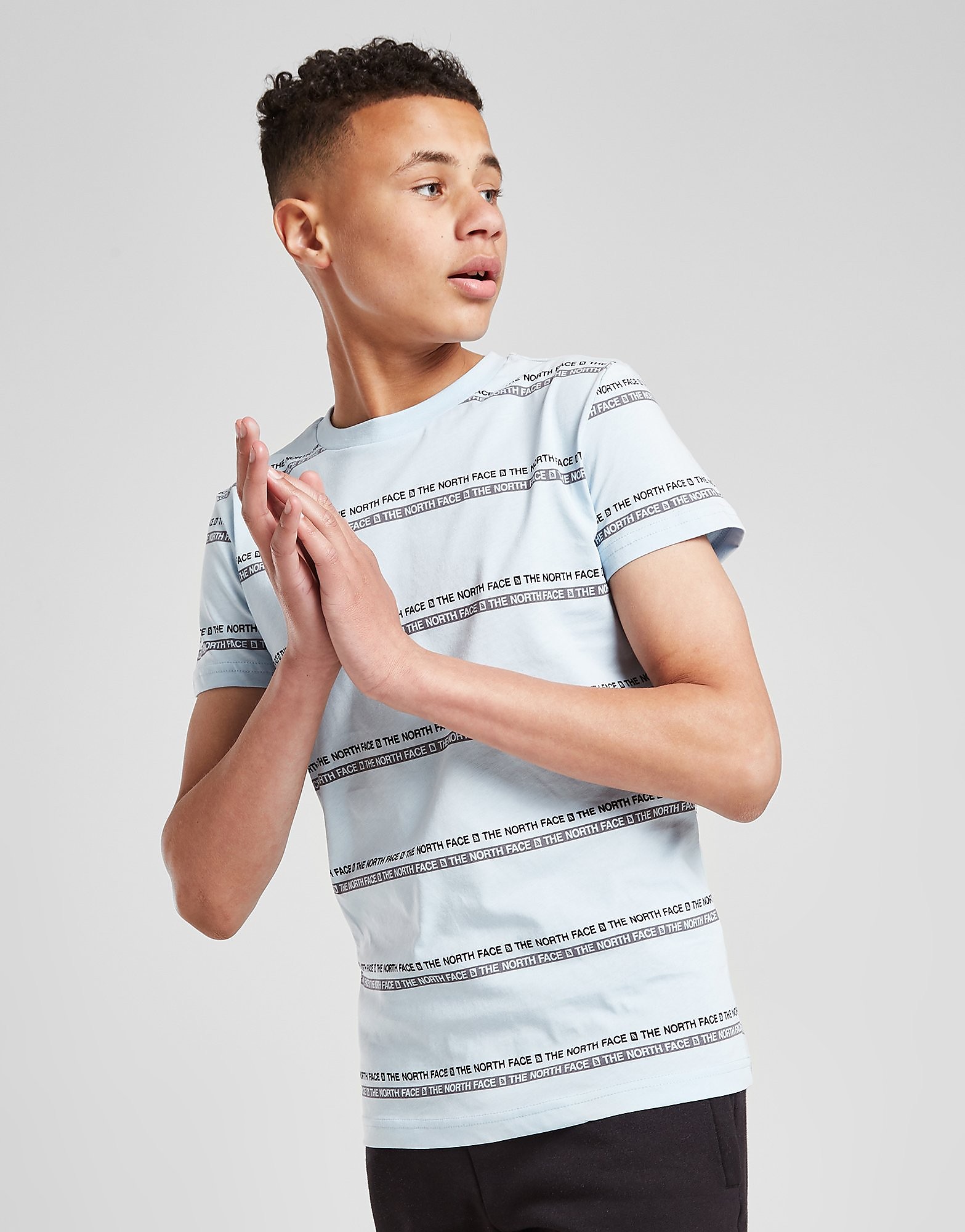 

The North Face Repeat Stripe T-Shirt Junior - Only at JD - Blue - Kids, Blue