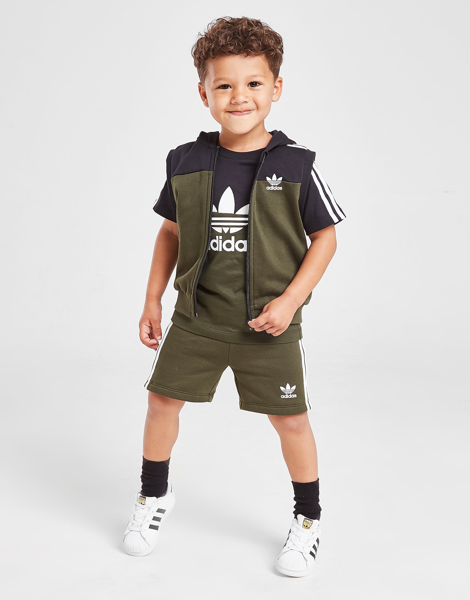 

adidas Originals Sliced 3-Piece Set Infant - Only at JD - Green/Black - Kids, Green/Black