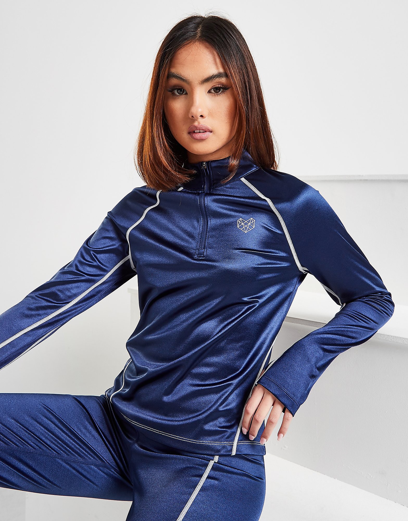 

Pink Soda Sport Shine Stich 1/4 Zip Top - Only at JD - Blue - Womens, Blue