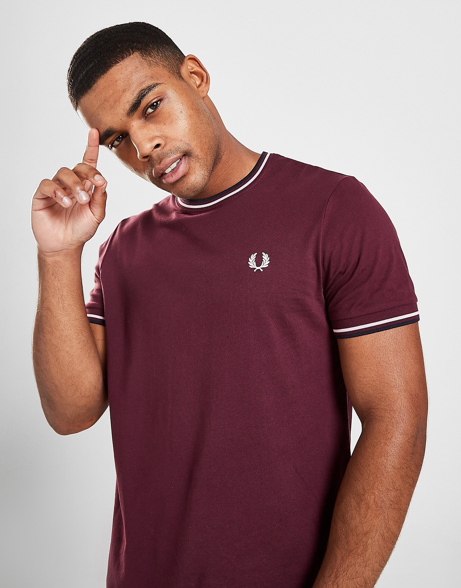 

Fred Perry Twin Tipped T-Shirt - Red - Mens, Red