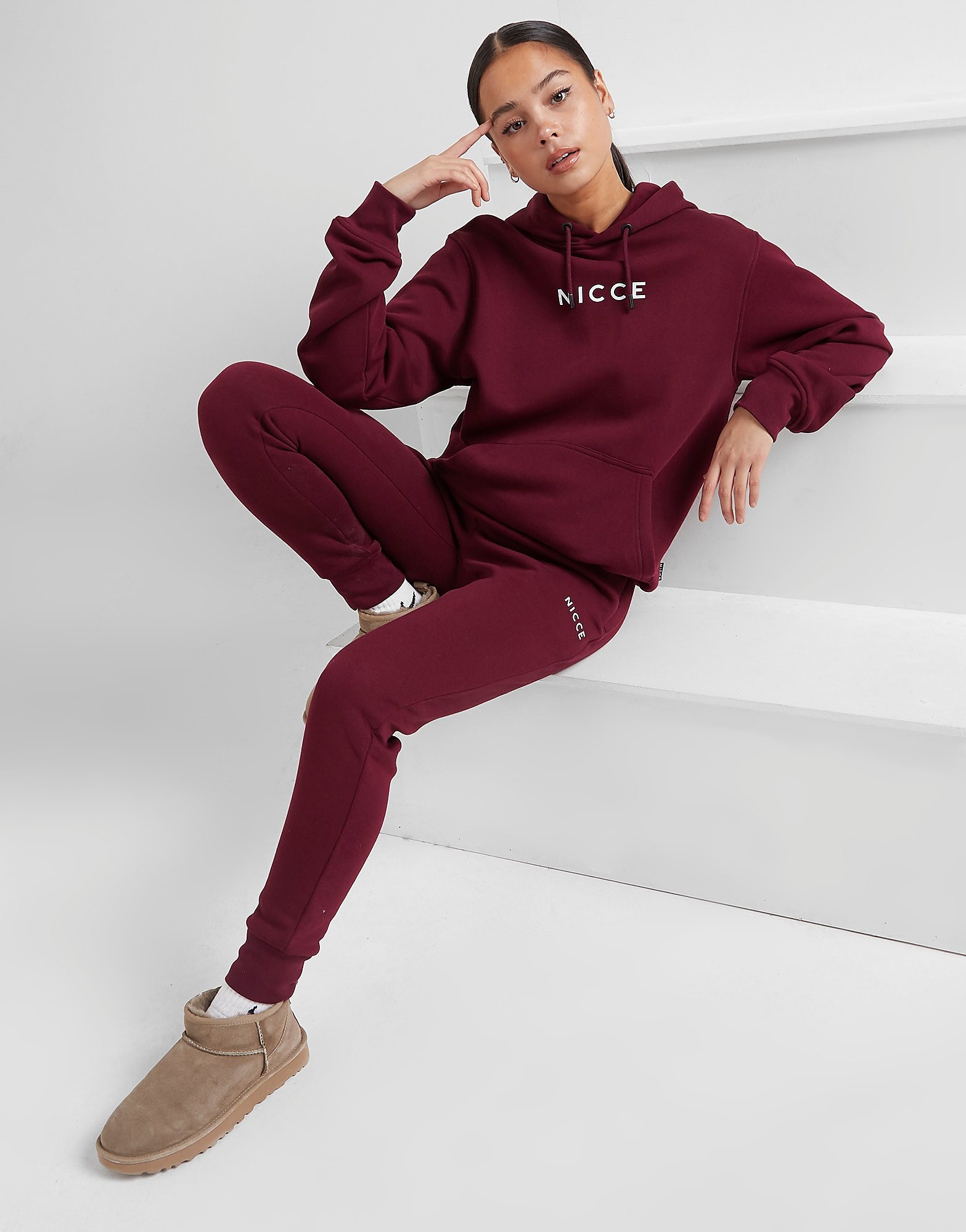 

Nicce Logo Fleece Joggers - Only at JD - Burgundy - Womens, Burgundy