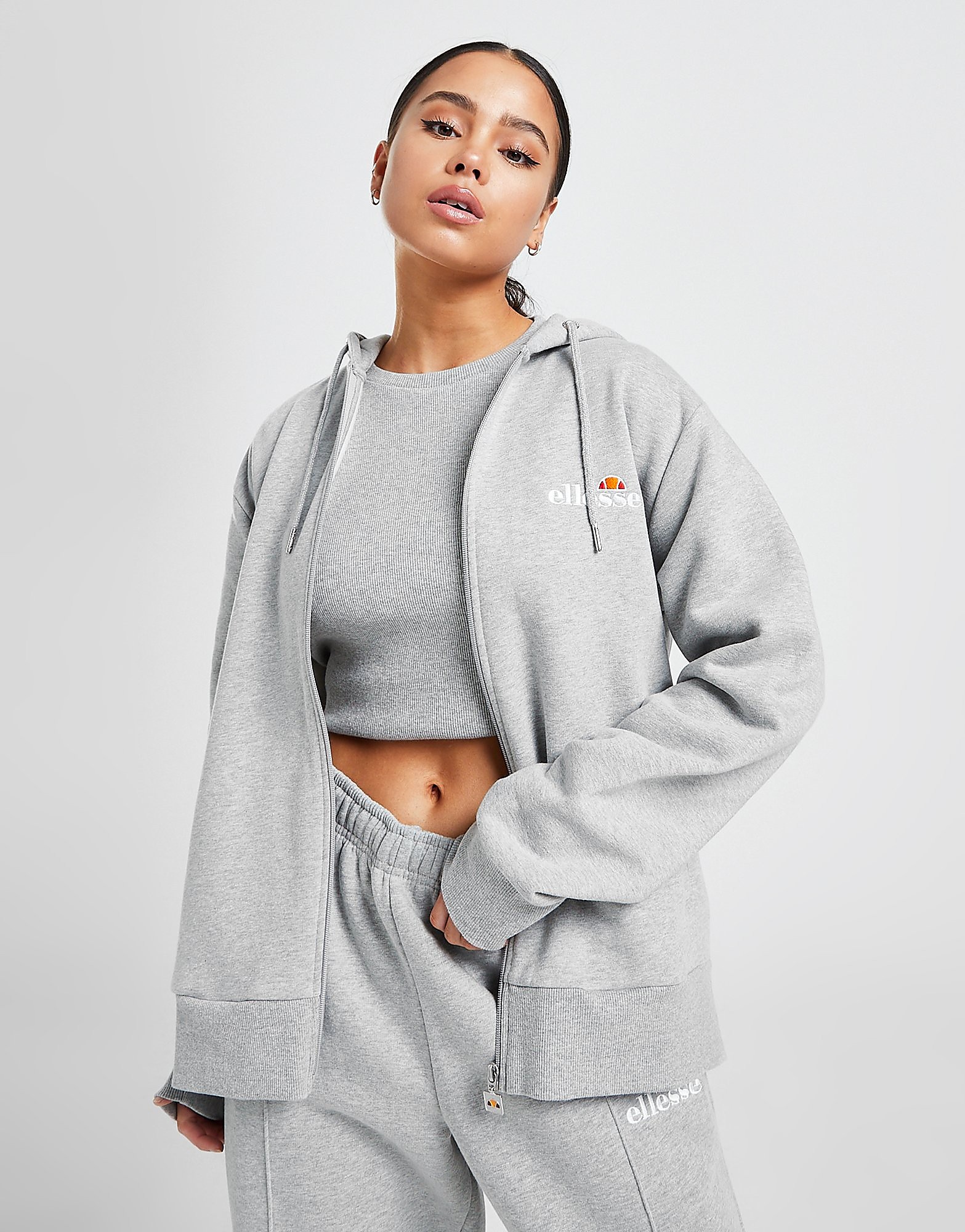 

Ellesse Oversize Full Zip Hoodie - Only at JD - Grey - Womens, Grey