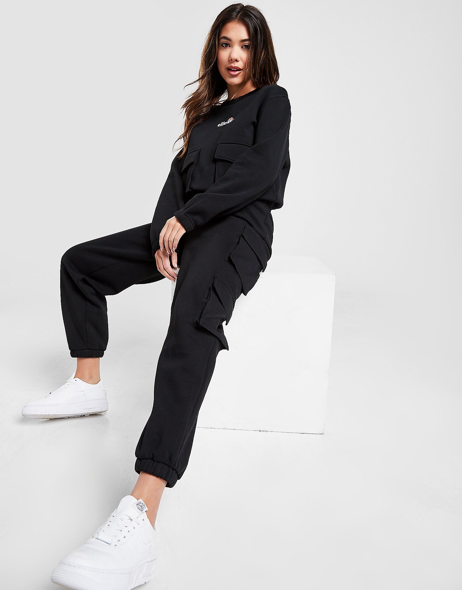 Ellesse Cargo Pocket Joggers - Only at JD - Black - Womens, Black