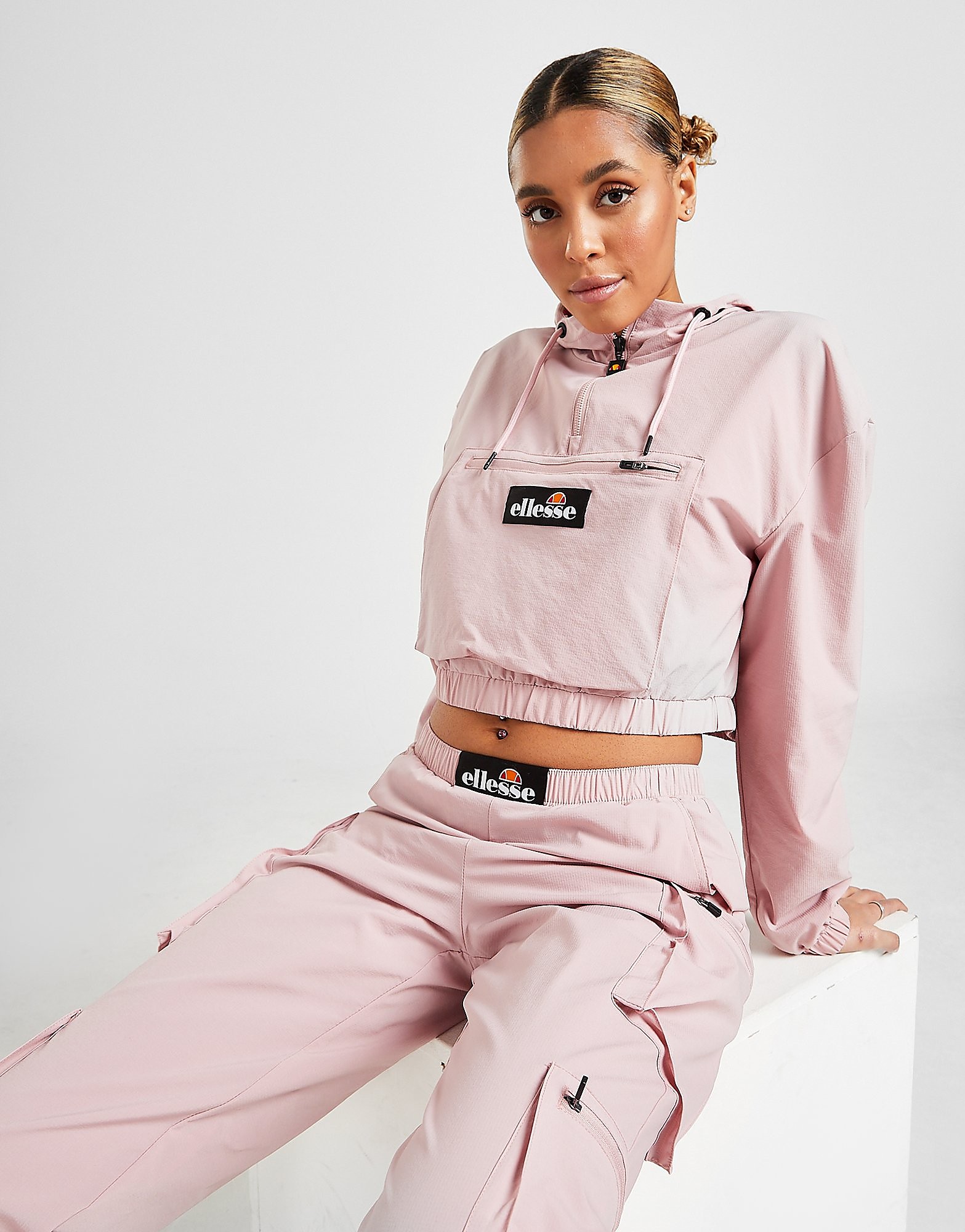 

Ellesse Woven Badge 1/4 Zip Jacket - Only at JD - Pink - Womens, Pink