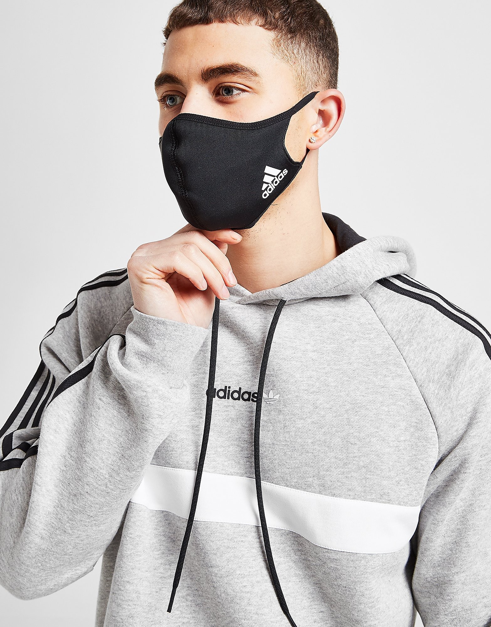 Adidas badge of sport face coverings 3-pack - mens, musta, adidas