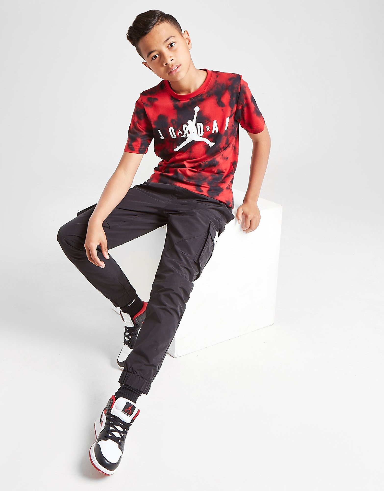 

Jordan Jumpman Tie Dye T-Shirt Junior - Only at JD - Red - Kids, Red