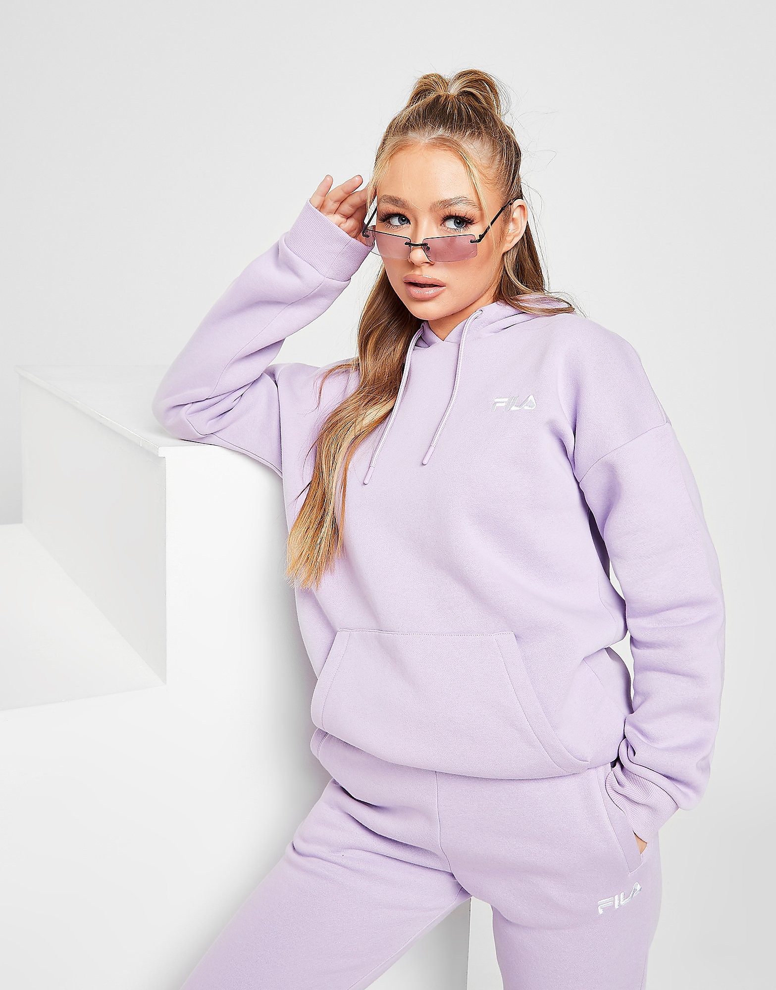 

Fila Core Logo Boyfriend Hoodie - Purple - Womens, Purple