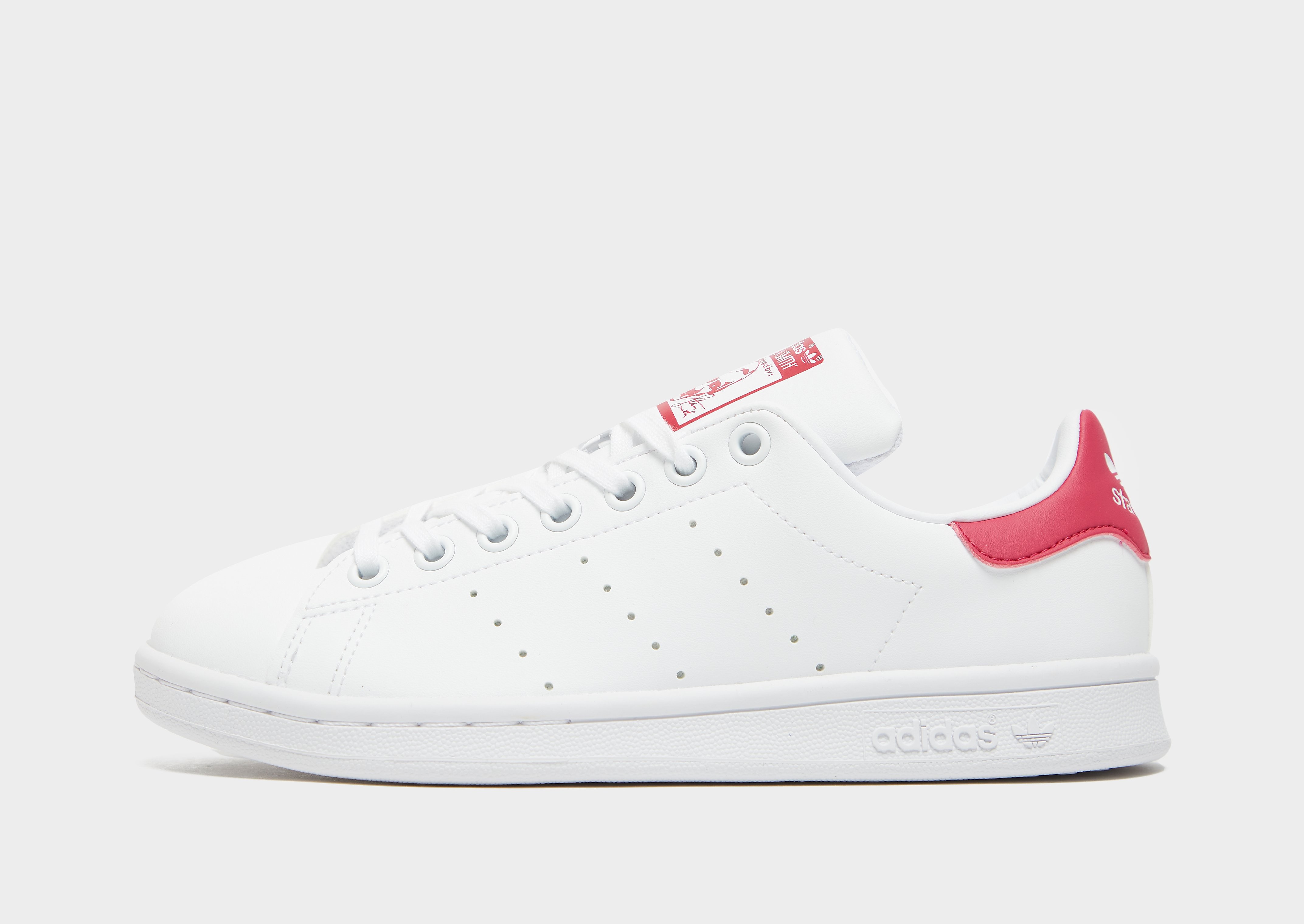 

adidas Originals Stan Smith Junior - Cloud White / Cloud White / Bold Pink - Kids, Cloud White / Cloud White / Bold Pink