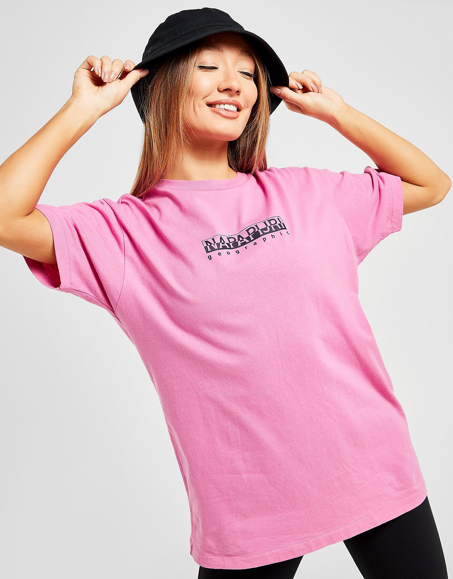 Napapijri box boyfriend t-shirt - womens, vaaleanpunainen, napapijri