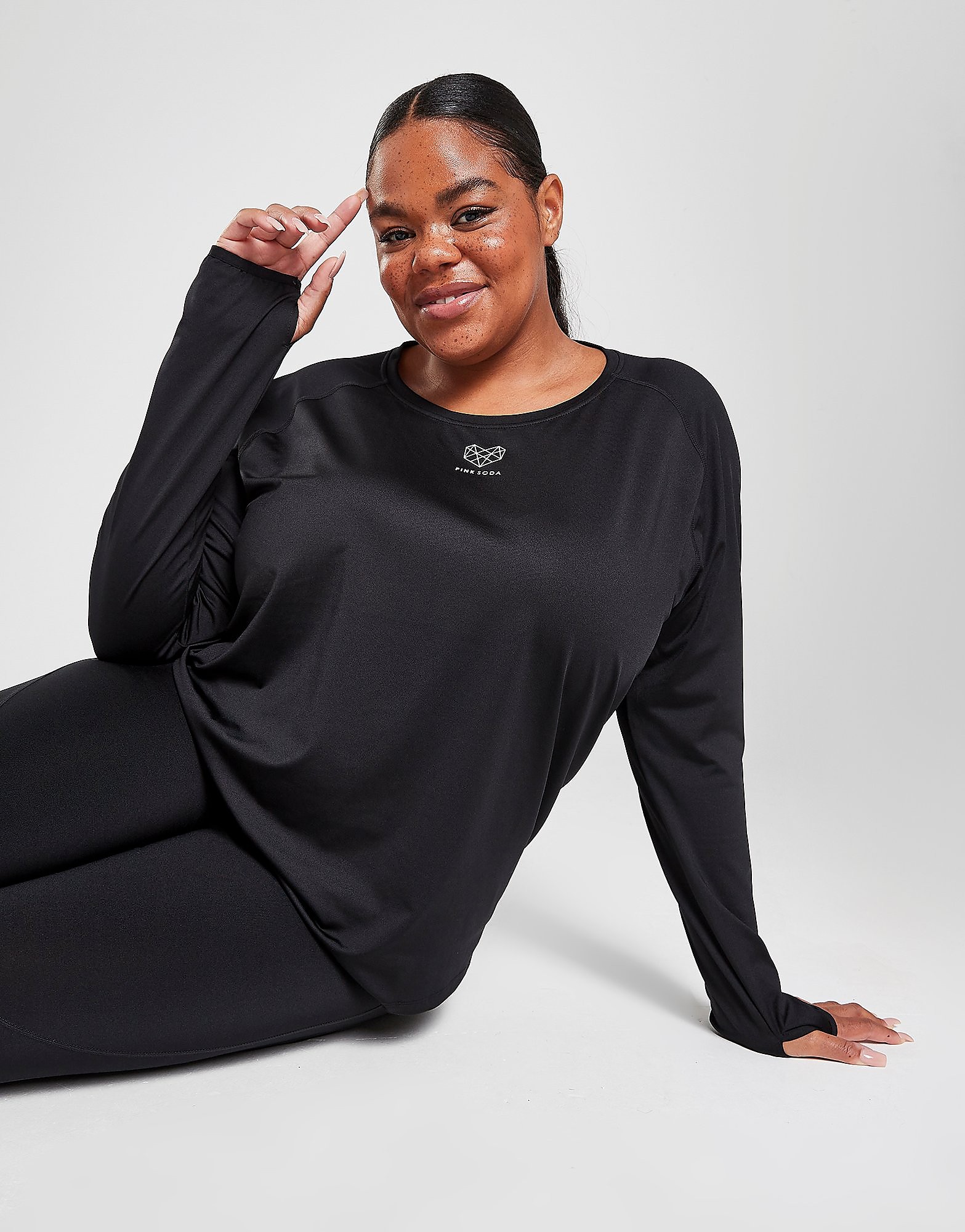 

Pink Soda Sport Medley Plus Size Top - Only at JD - Black - Womens, Black