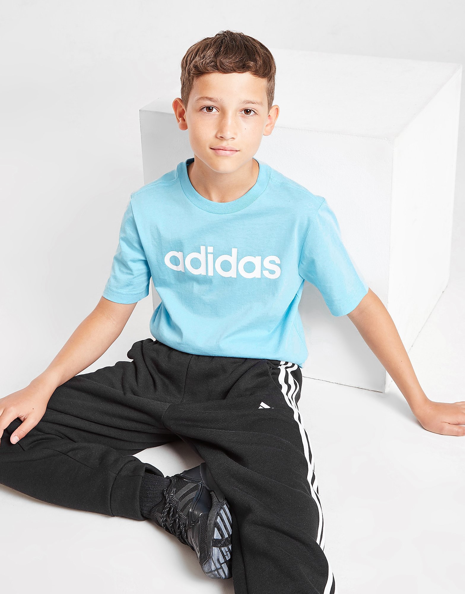 

adidas Linear T-Shirt Junior - Blue - Kids, Blue