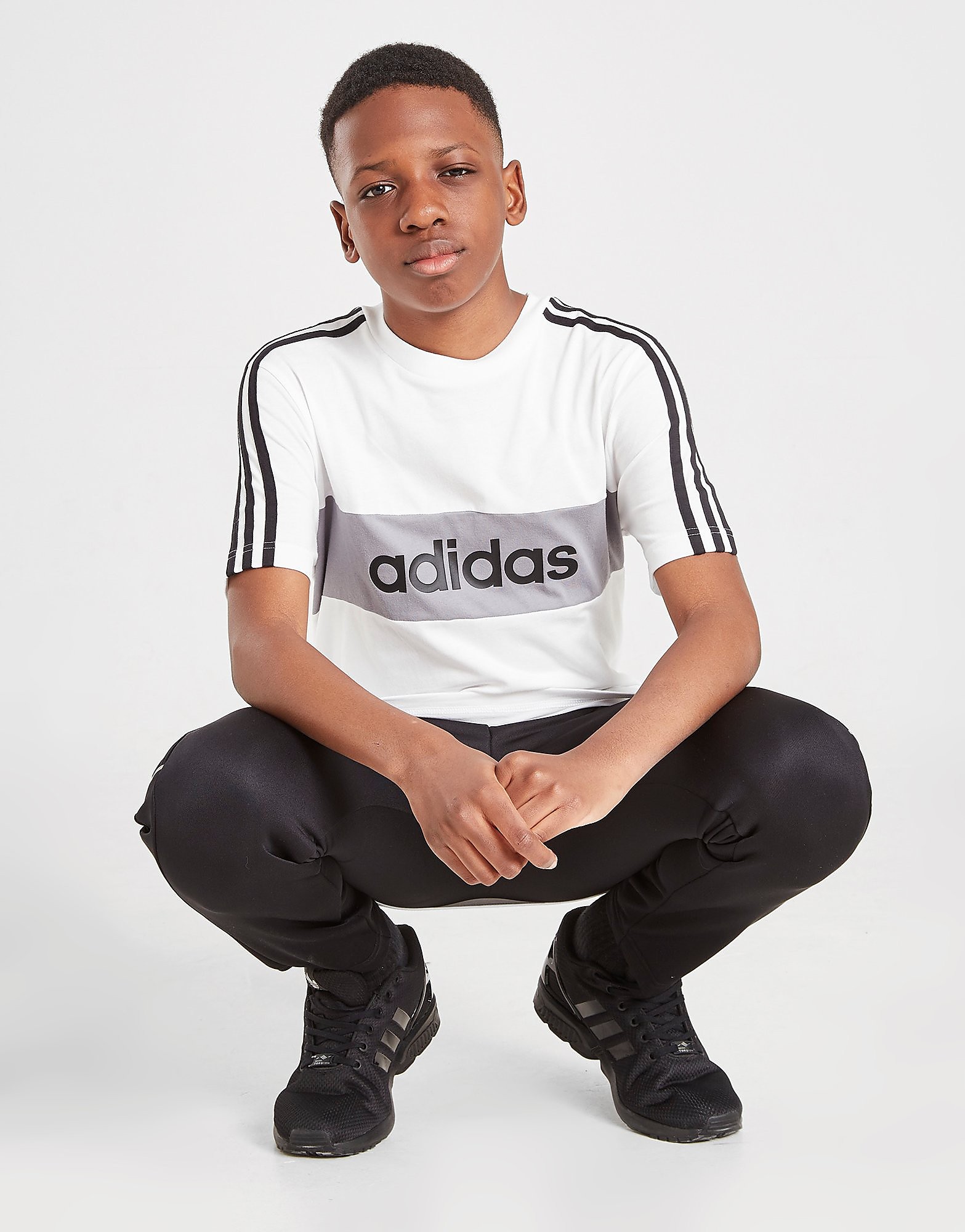 

adidas Colour Block Badge of Sport T-Shirt Junior - White - Kids, White