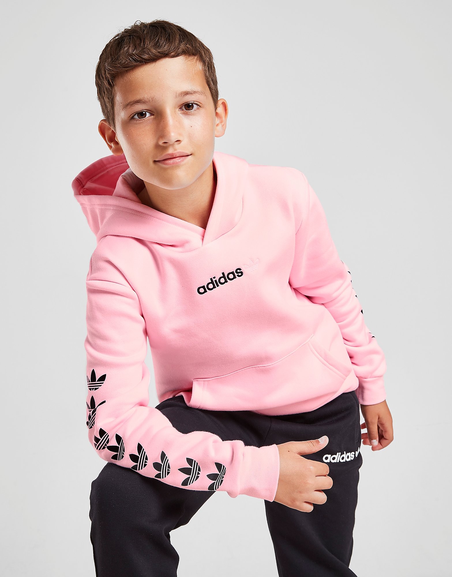 

adidas Originals Repeat Trefoil Hoodie Junior - Only at JD - Pink - Kids, Pink