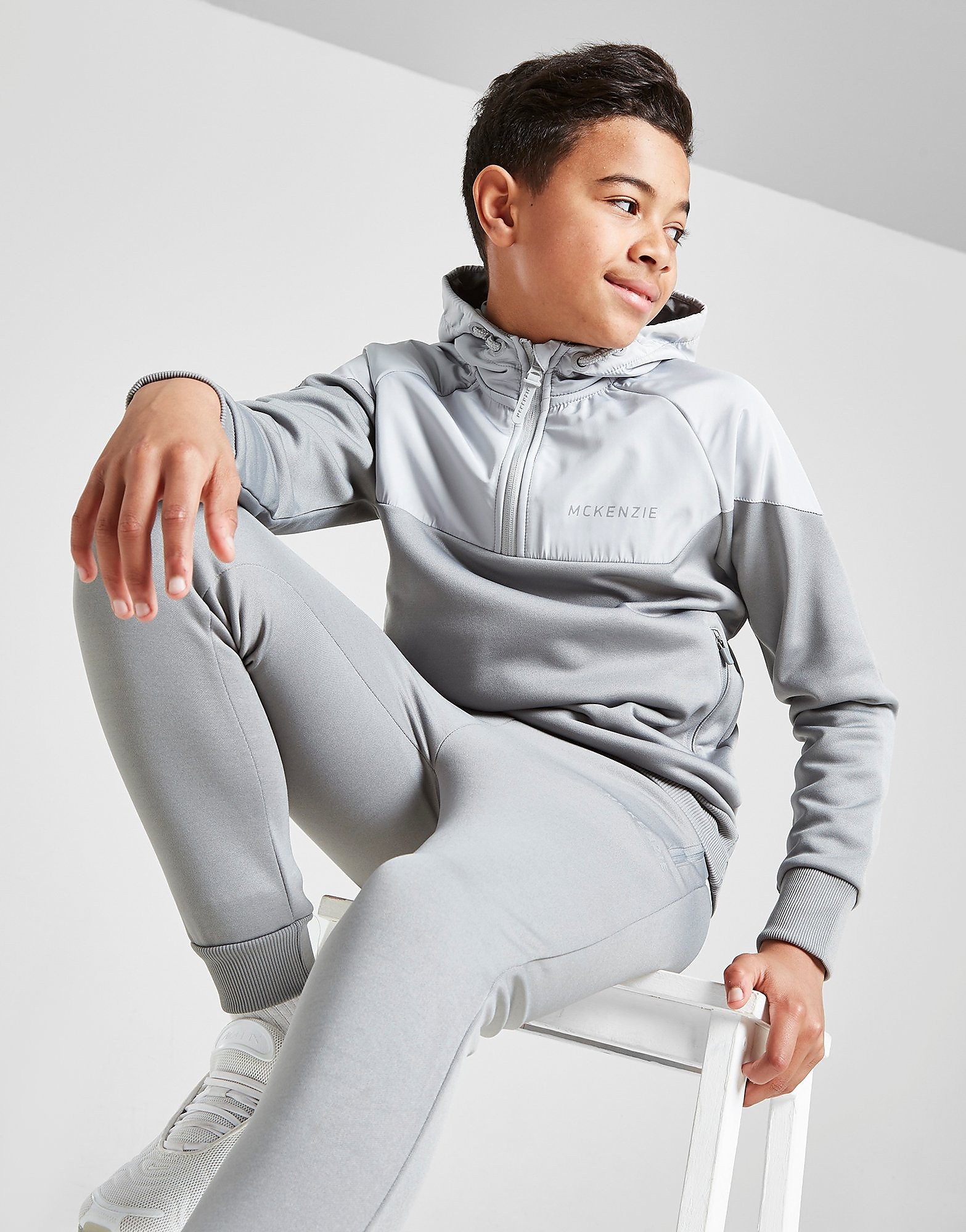 

McKenzie Adley 1/4 Zip Hoodie Junior - Grey - Kids, Grey